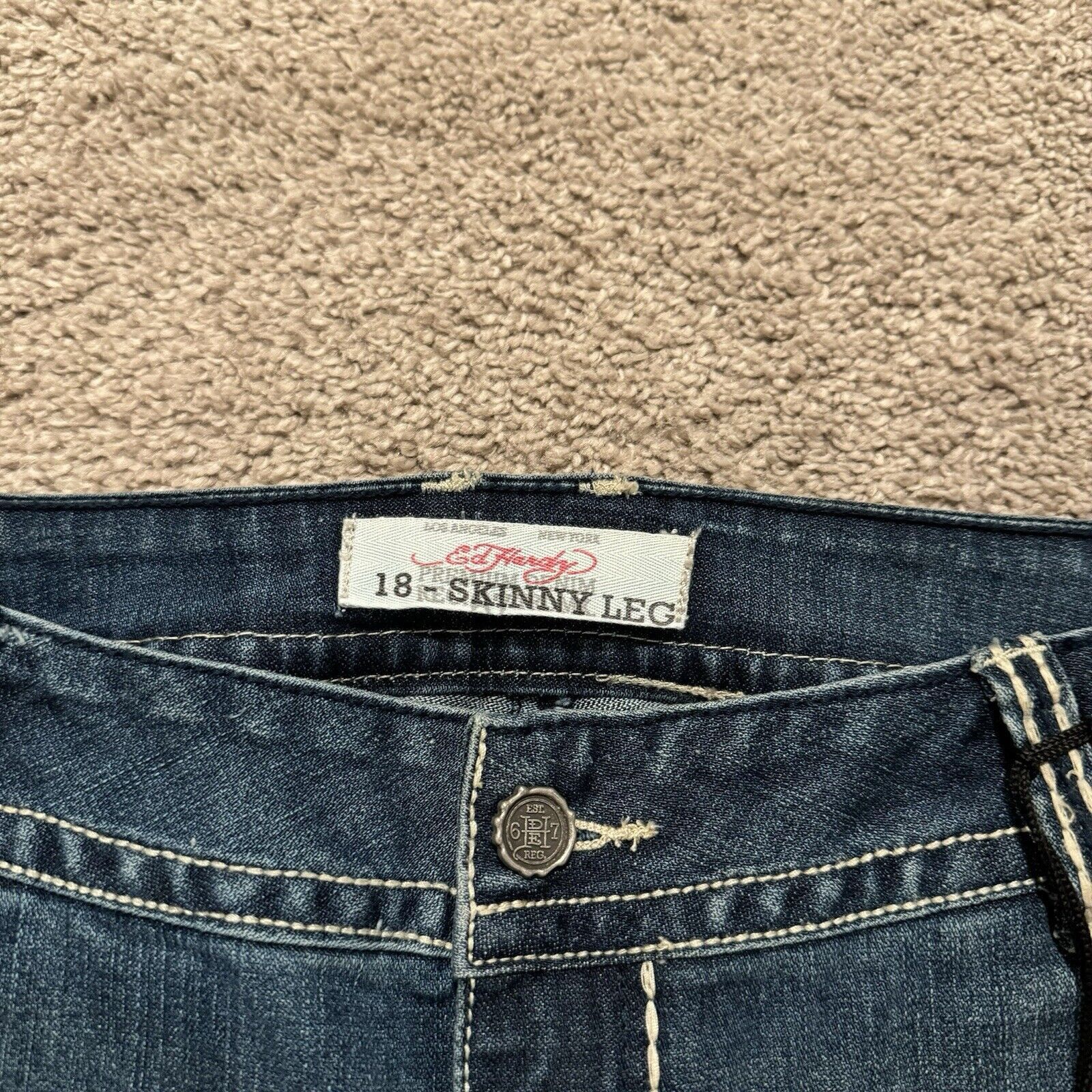 Ed Hardy Brand New Ed Hardy Wings Jeans Size 18 (36x32) Vintage Y2K Size 36" / US 14 / IT 50 - 7 Thumbnail