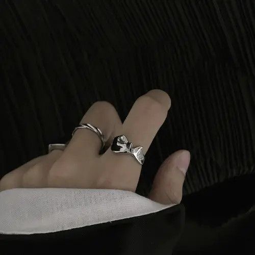 Avant Garde x Jewelry Crazy Jewelry Rings Open Ring (Size 7-13) in Silver, Men's