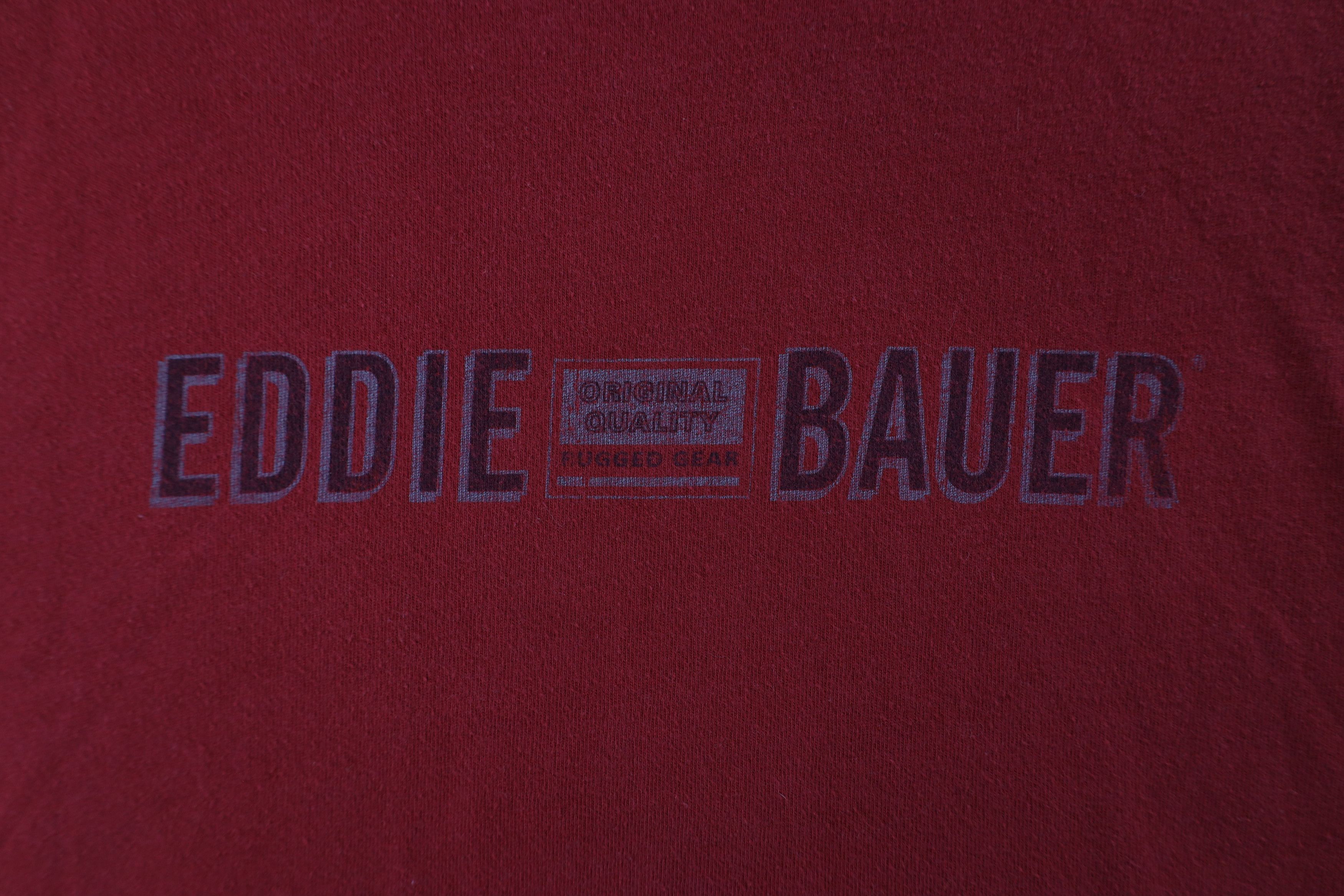 Eddie Bauer × Vintage Vintage 90s Eddie Bauer Out Long Sleeve T-Shirt Red USA Size US XXL / EU 58 / 5 - 4 Thumbnail