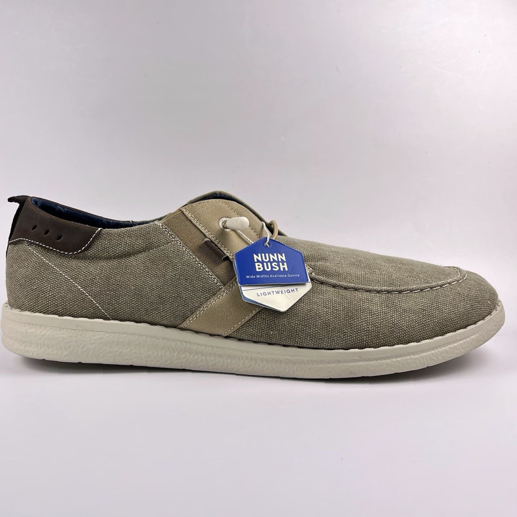 Nunn Bush Nunn Bush Brewski Slip On Men’s 14 Moc Toe Brown Canvas Loafers Casual Shoes Brown 84902-275 Mens Size US 14 / EU 47 - 2 Thumbnail