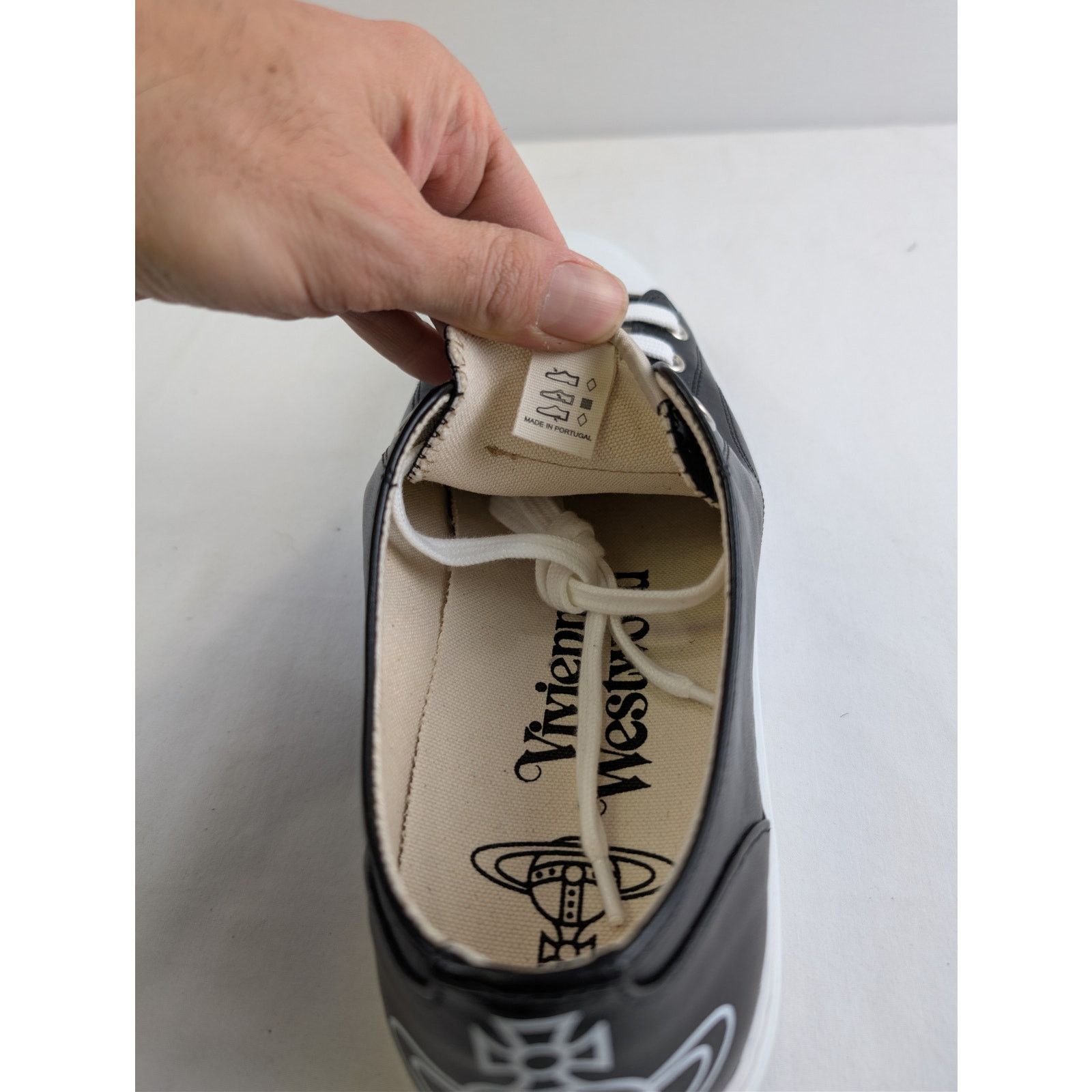 Vivienne Westwood o1rshd1 Plimsoll High Top Eco Leather Sneakers in Black Size US 10 / EU 43 - 19 Thumbnail