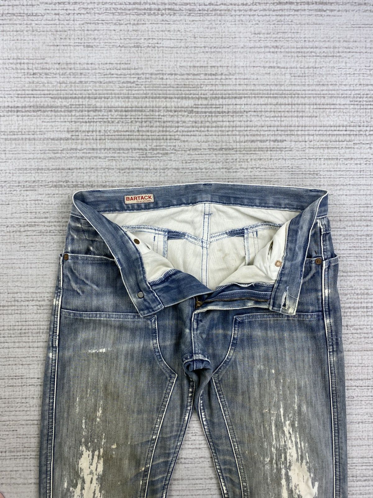 Japanese Brand × Vintage Vintage Bartack Double Knee Distressed Denim Pants Size US 32 / EU 48 - 8 Thumbnail