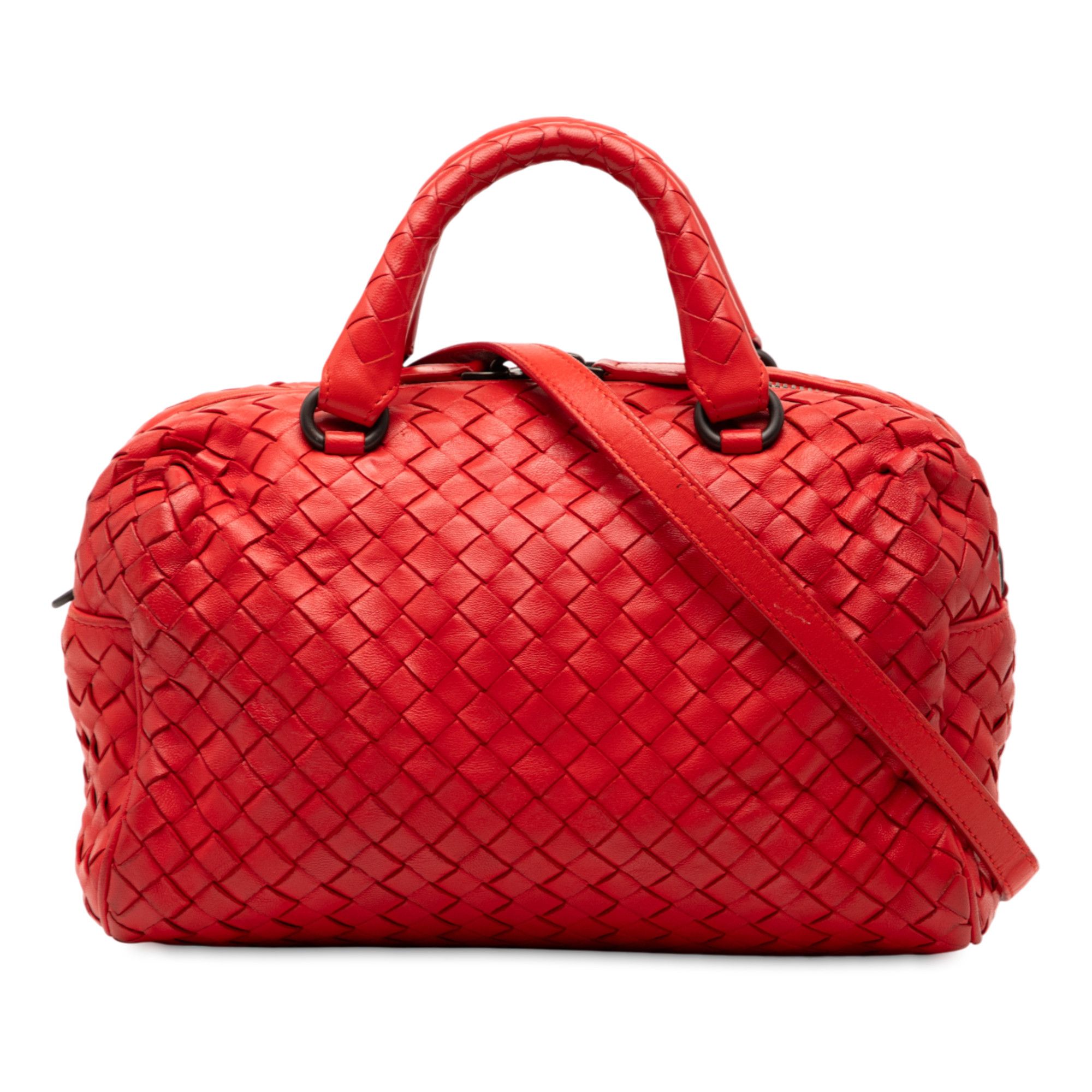 Bottega Veneta Mini Nappa Intrecciato Boston Bag