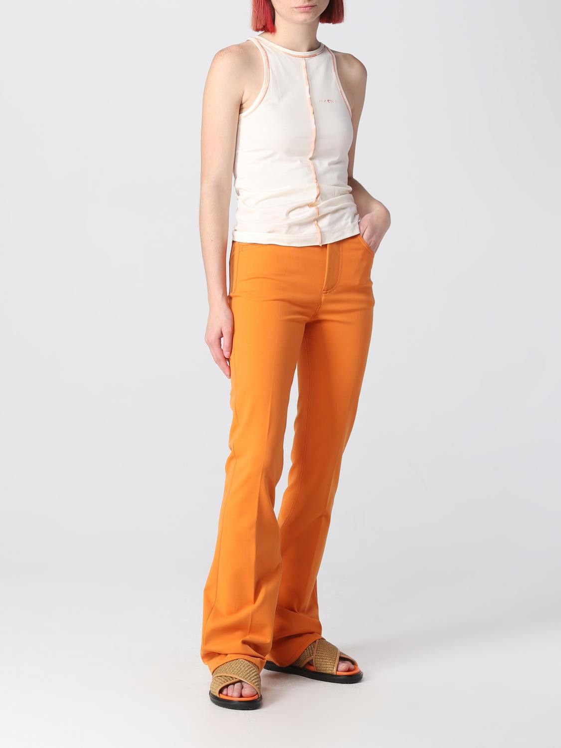 Marni o1y1125 Bootcut Jeans in Orange Size 26" / US 2 / IT 38 - 2 Thumbnail