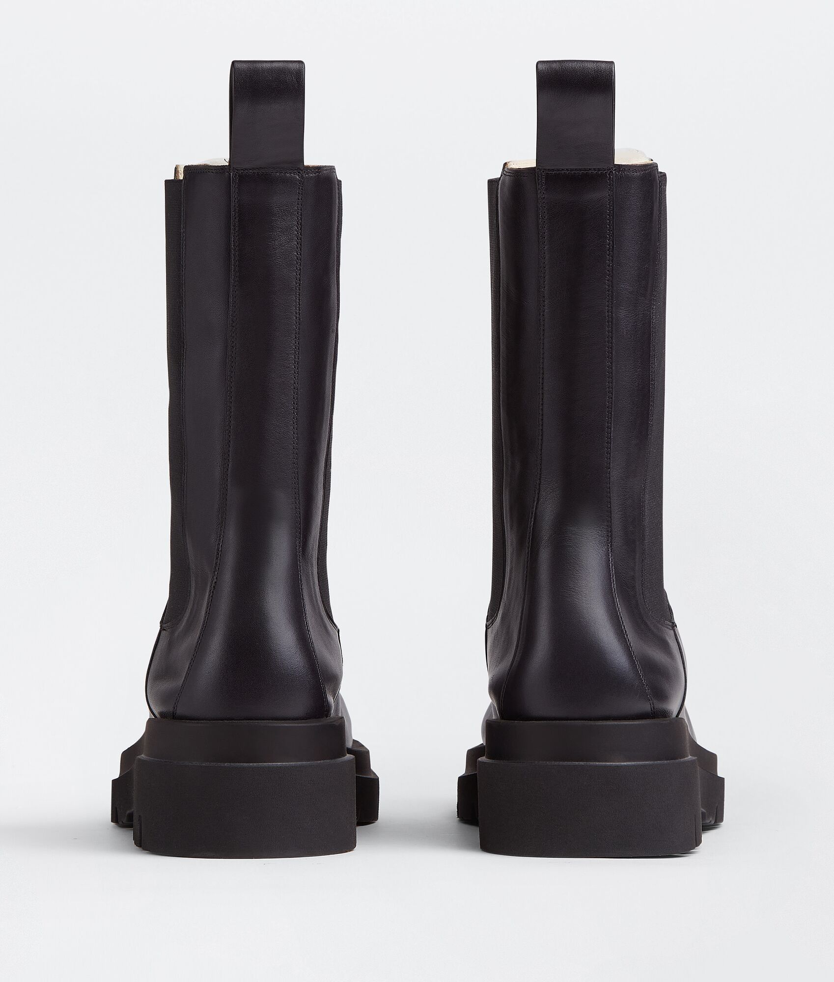 Bottega Veneta o1n1vont1224 Lug Calfskin Boots in Black Size US 11 / IT 41 - 3 Thumbnail