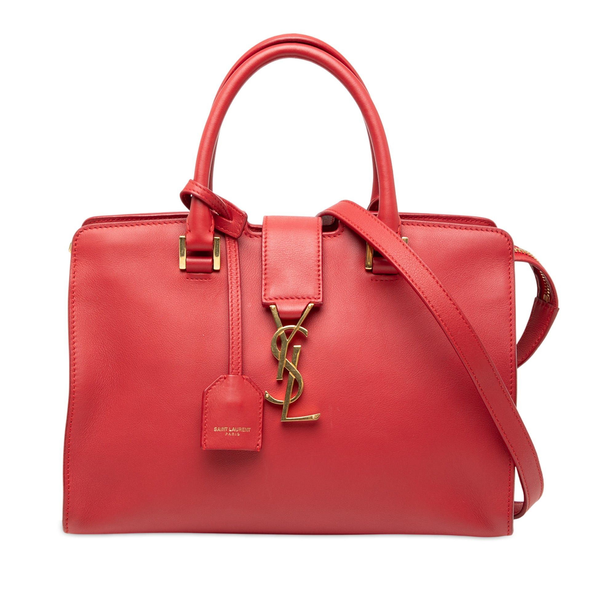 Saint Laurent Paris Baby Leather Monogram Downtown Cabas Satchel Size ONE SIZE - 1 Thumbnail