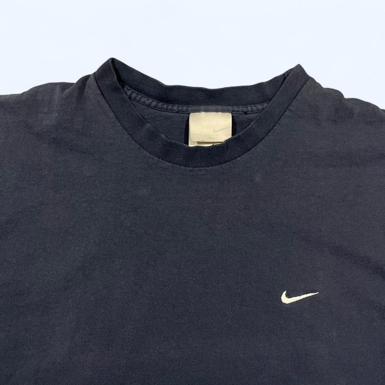 Nike × Vintage Vintage Y2K Navy Nike Swoosh T-Shirt Size US XL / EU 56 / 4 - 3 Thumbnail