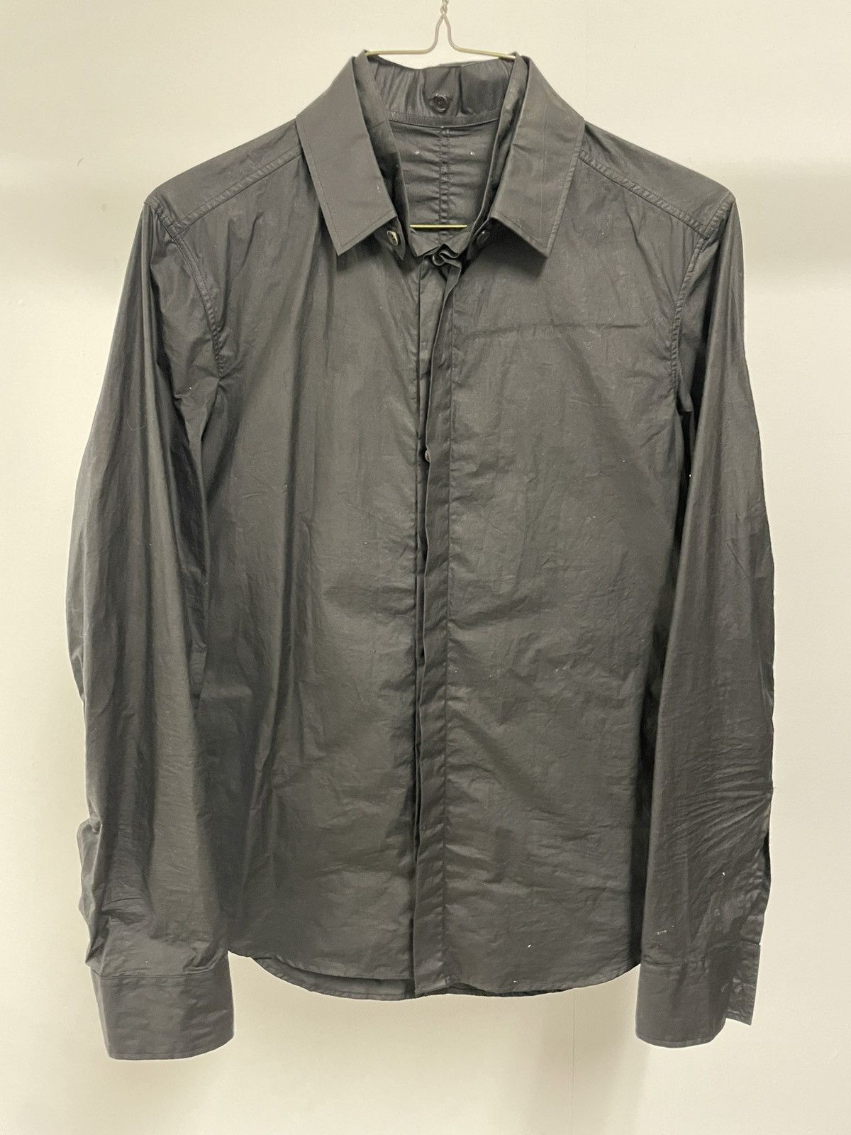 Waxed Cotton Removable Collar Button Up