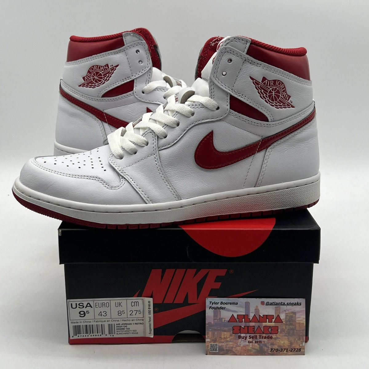 Air Jordan high metallic red