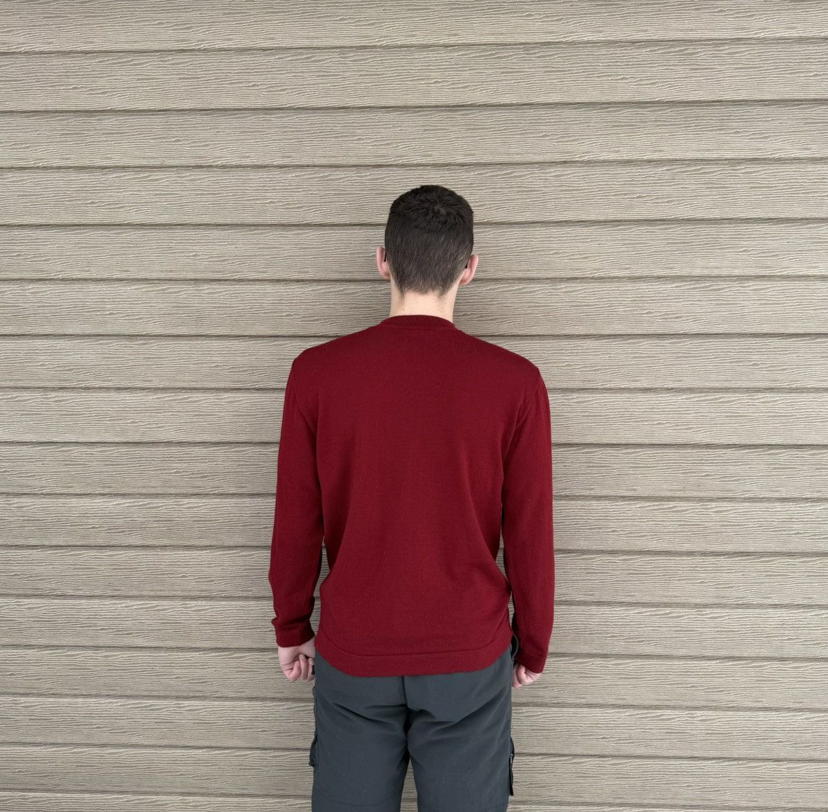 Ermenegildo Zegna ZEGNA SPORT 100% Wool Sweater Pullover Men M Burgundy Italy Size US M / EU 48-50 / 2 - 2 Thumbnail