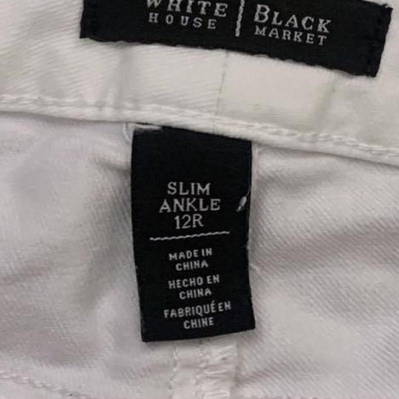 White House Black Market White House Black Market White Jeans Pants Slim Ankle 12R Size 34" / US 12 / IT 48 - 2 Thumbnail