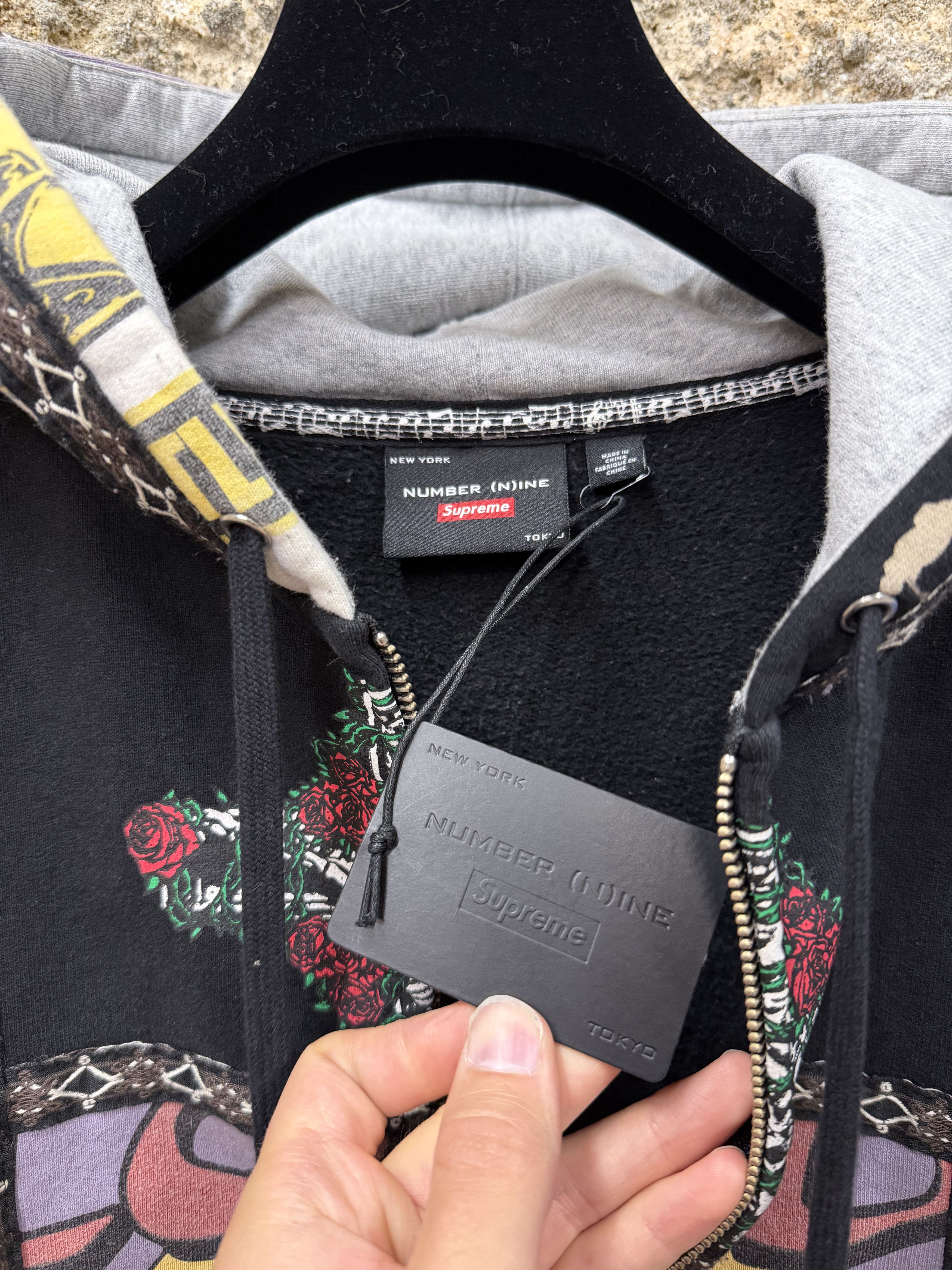 Number (N)ine × Supreme Supreme number nine patchwork zip up hoodie Size US L / EU 52-54 / 3 - 6 Thumbnail