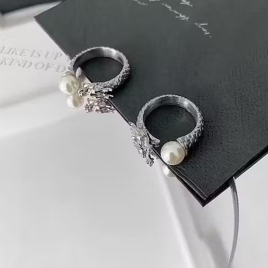 Designer × Jewelry × Vintage Retro punk ring Size ONE SIZE - 5 Thumbnail