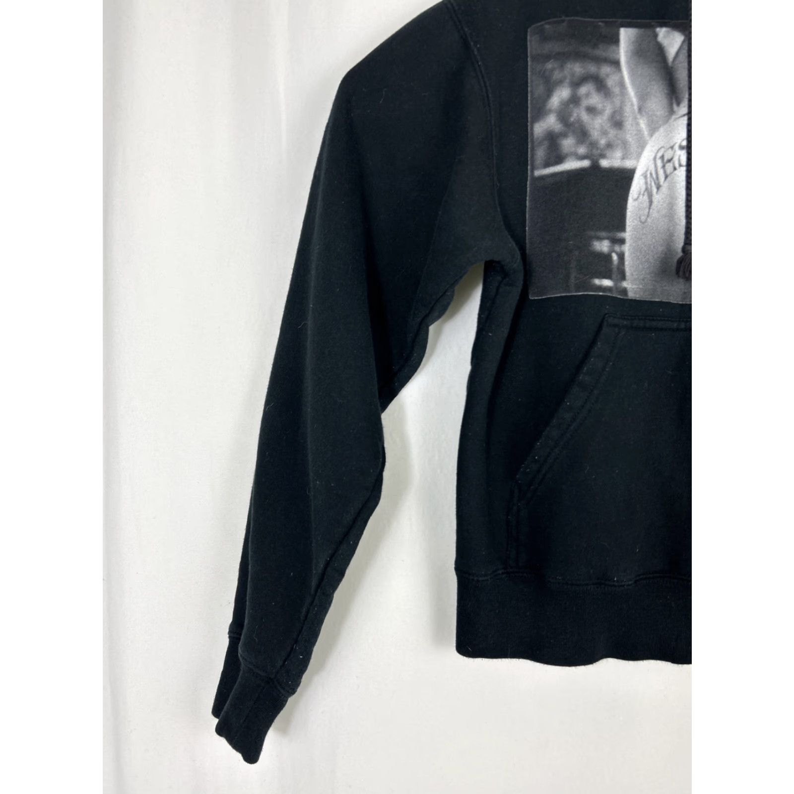 Vintage VINTAGE Estevan Oriol Womens Medium Pullover Hoodie Black West Coast Girl Booty Tattoo Size M / US 6-8 / IT 42-44 - 2 Thumbnail