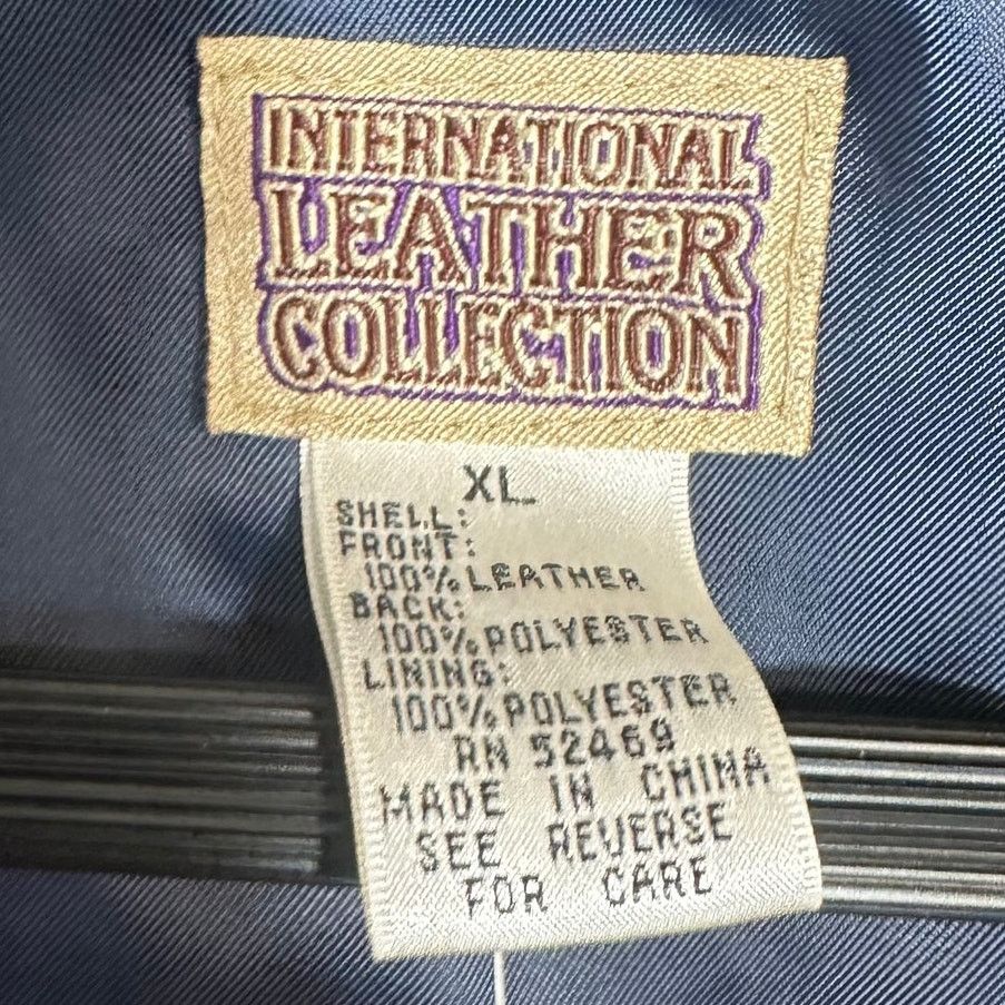 Vintage NEW Vintage XL International Leather Collection Blue Vest Size US XL / EU 56 / 4 - 7 Thumbnail