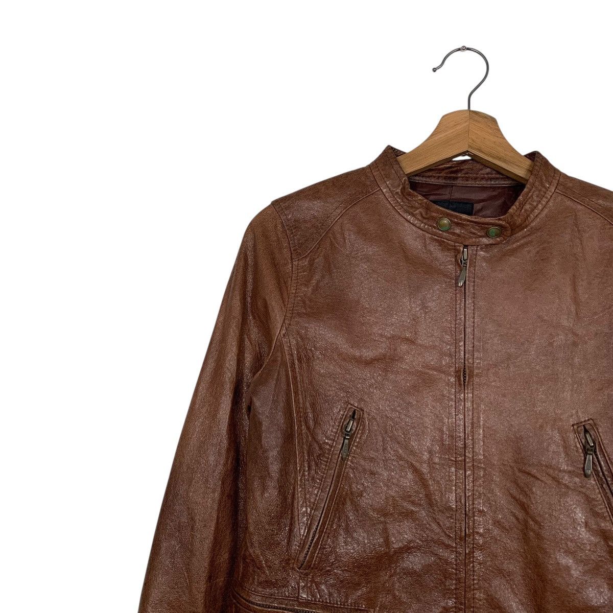 Tornado Mart Tornado Mart Femme Biker Leather Jacket Size XS / US 0-2 / IT 36-38 - 6 Thumbnail