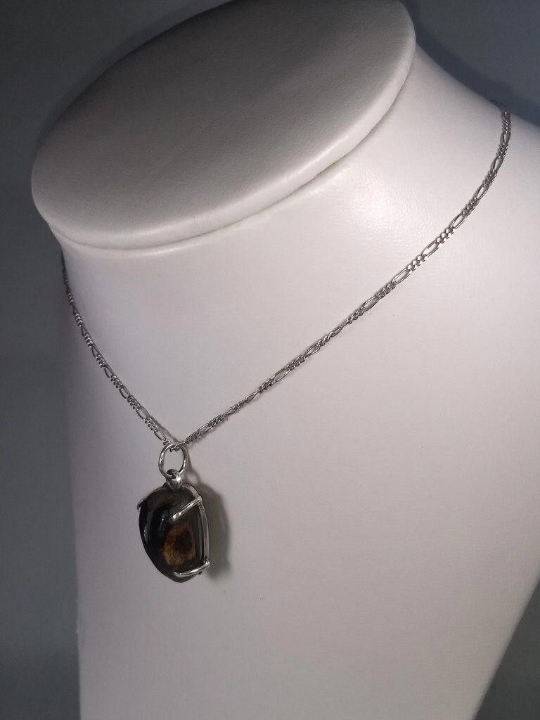 Handmade Mexican Handmade Sterling Black Coral Heart Pendant Necklace Size ONE SIZE - 2 Thumbnail