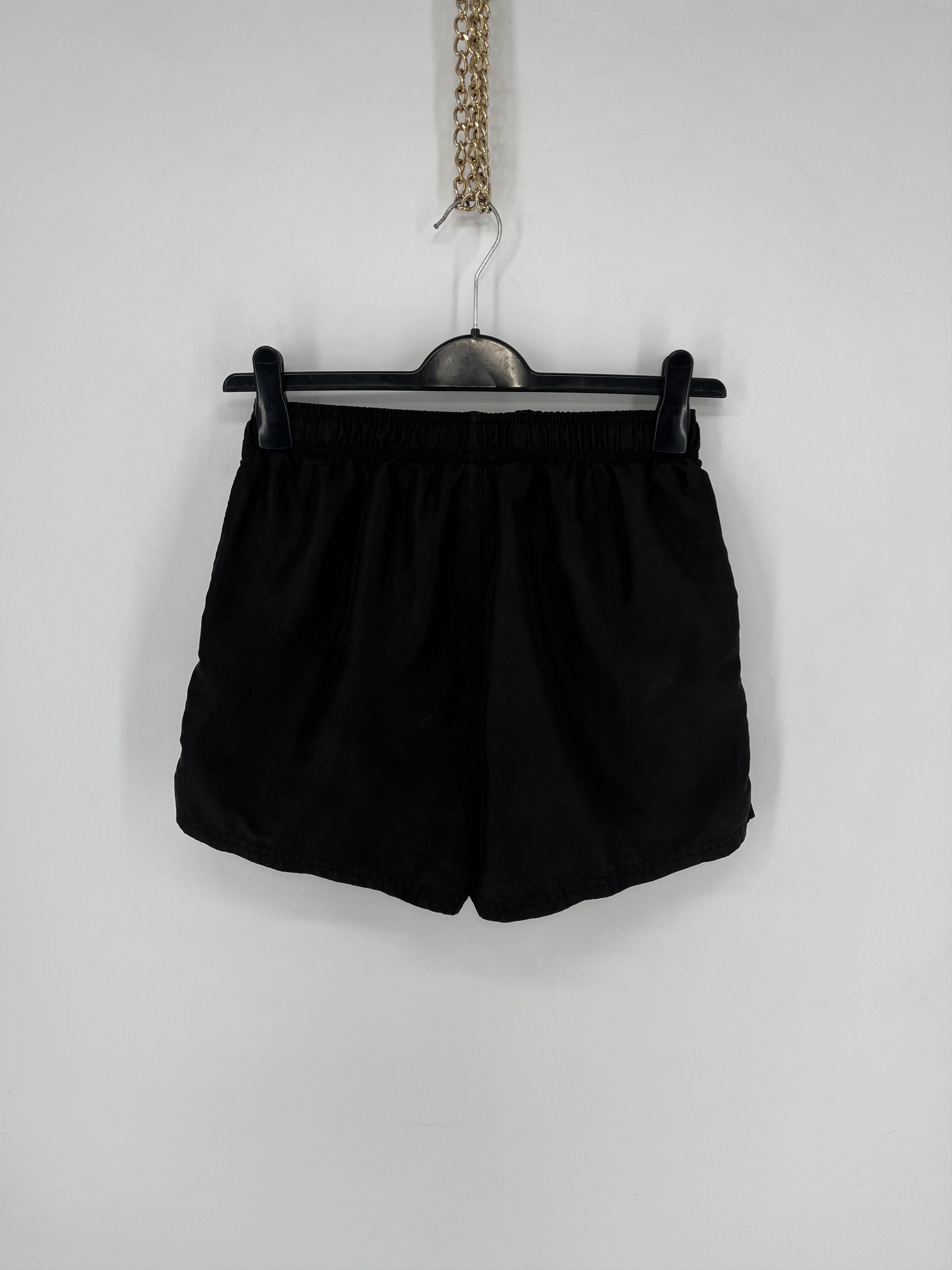 Nike 90s Vintage Nike Black Nylon Mini Swoosh Shorts Travis Style Size US 30 / EU 46 - 7 Thumbnail