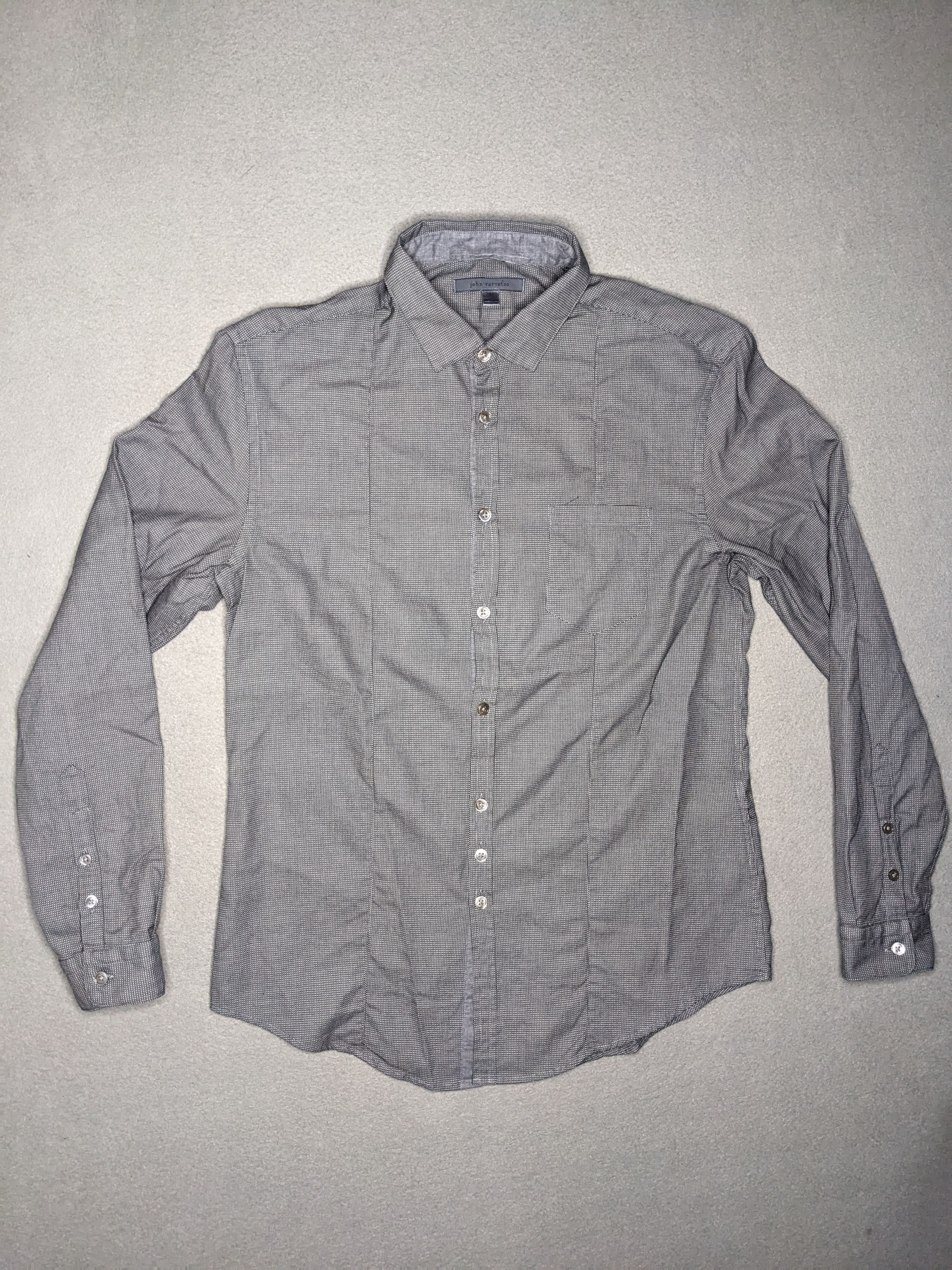 John Varvatos John Varvatos Button Up Shirt Mens Small Geometric Birdseye Size US S / EU 44-46 / 1 - 1 Thumbnail