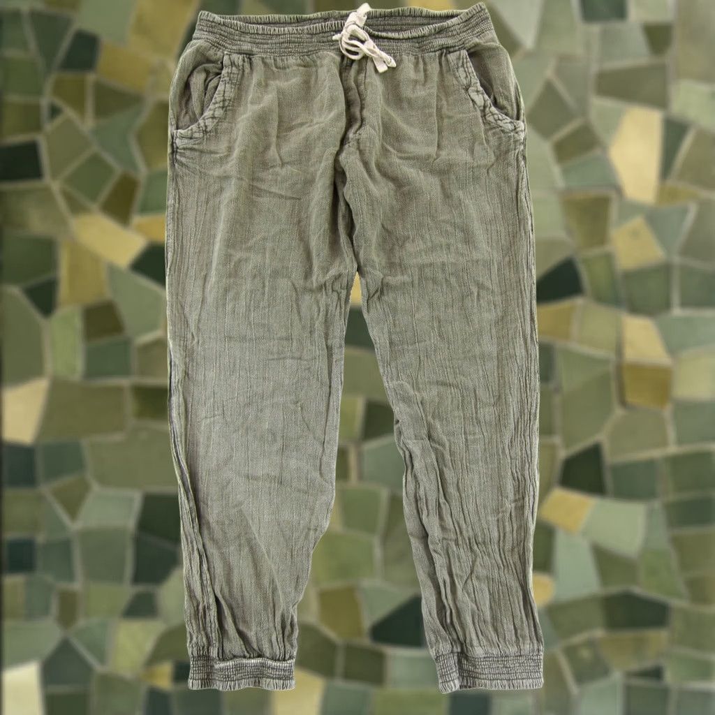 Rip Curl Rip Curl Army Green 100% Cotton Gauze Pocket Jogger Pant Women Size XL Size 40" / US 18 - 1 Thumbnail