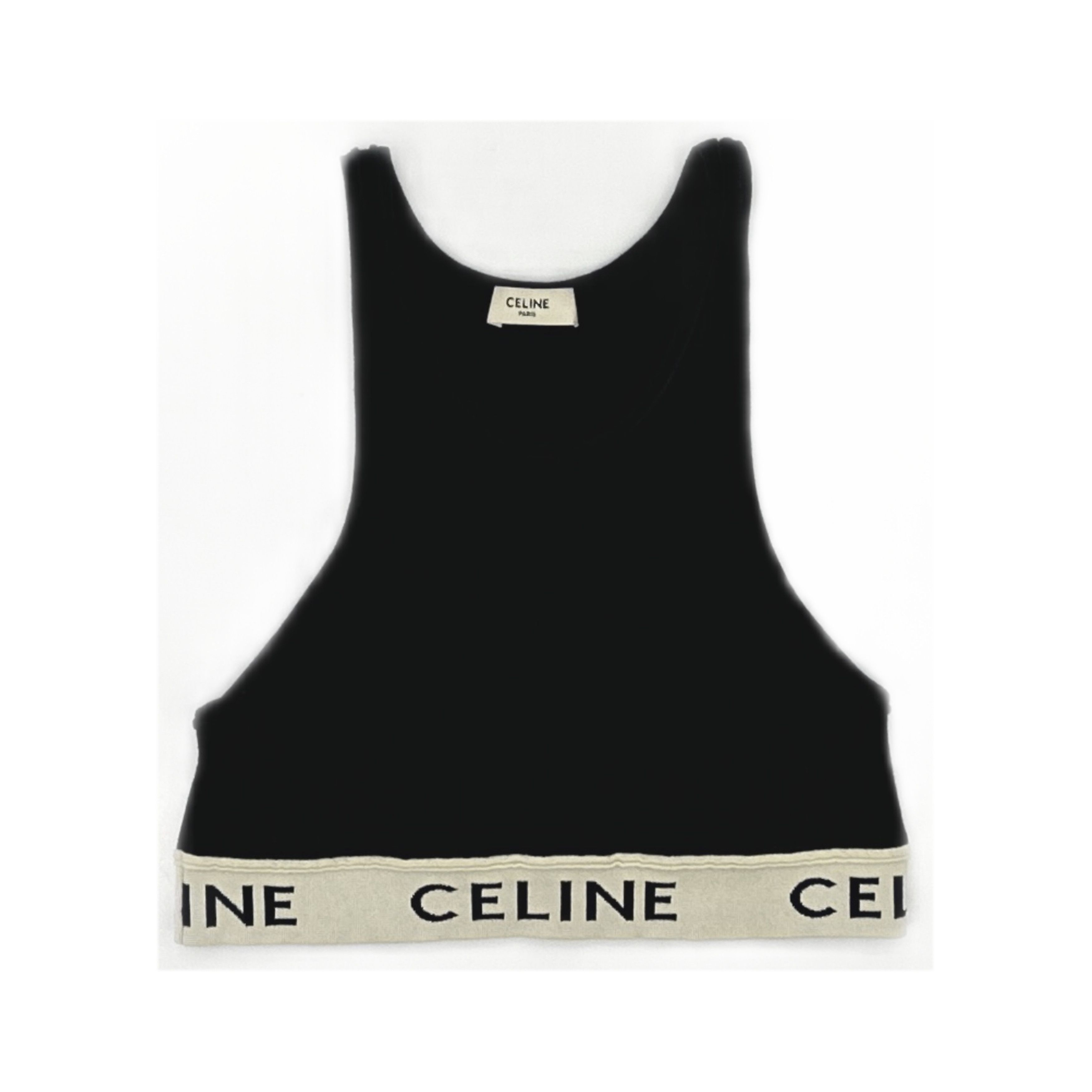 Celine Celine Logo Band Crop Top Size L Size L / US 10 / IT 46 - 1 Thumbnail