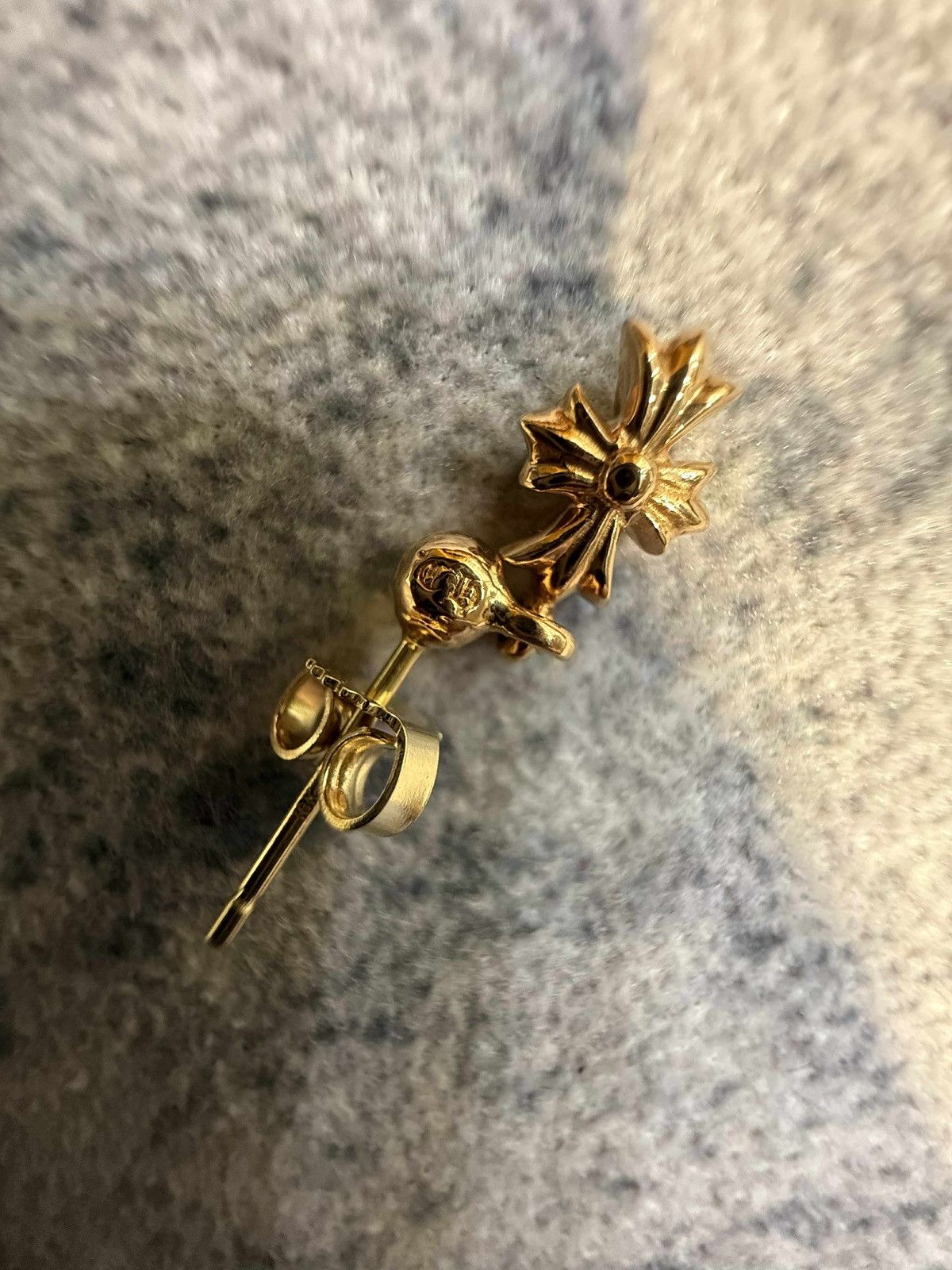 Chrome Hearts Chrome Hearts Tiny E gold earring Size ONE SIZE - 6 Thumbnail