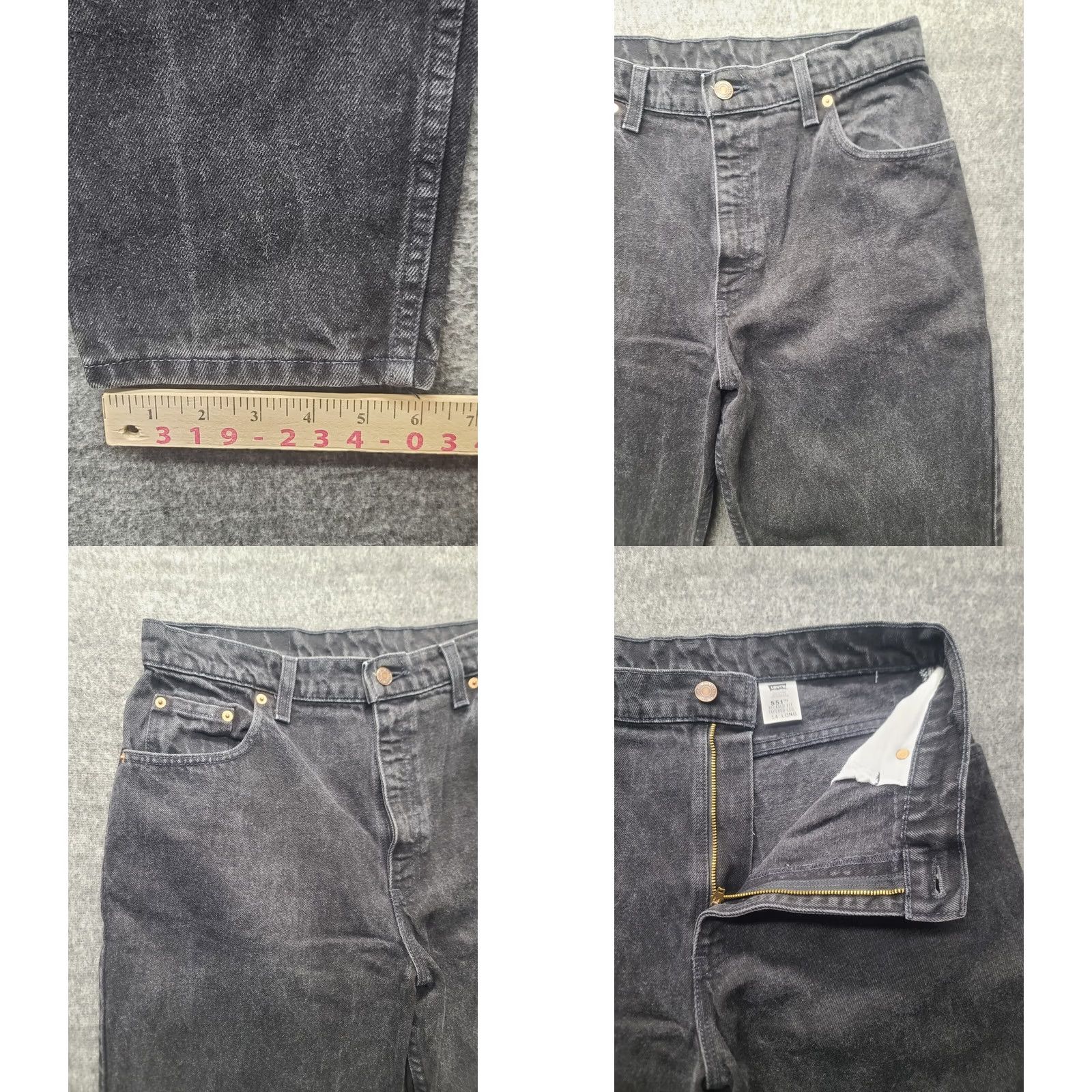 Levi's VINTAGE Levi's 551 Jeans Womens 14 Long 30x33 Relaxed Fit Tapered Leg USA Grunge Jeans 90s Retro Gothic Mans? Size 36" / US 14 / IT 50 - 8 Thumbnail