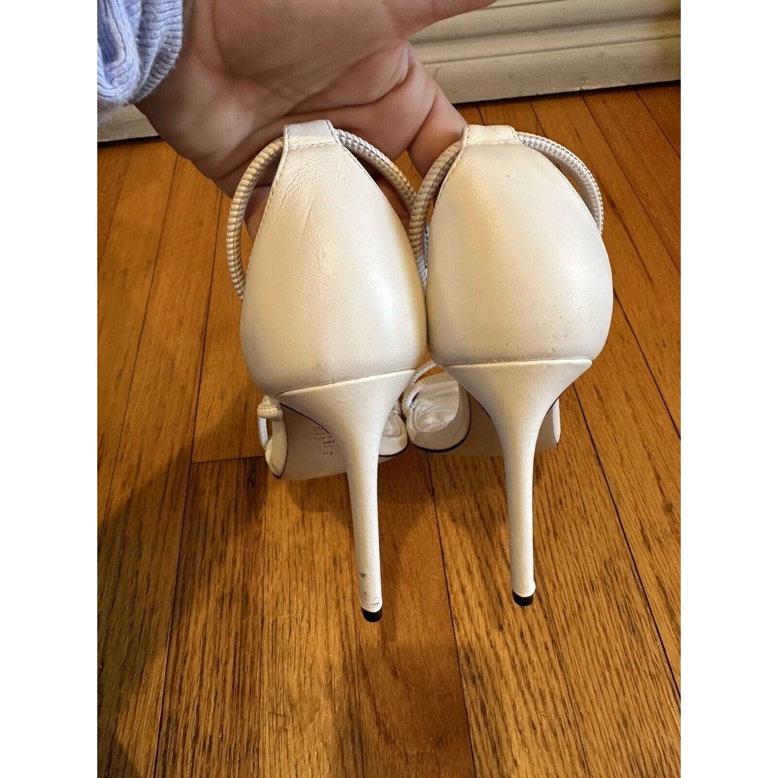 SCHUTZ SCHUTZ Gaiah Ankle Strap Sandals in White Leather Size 8 EUC Size US 8 / IT 38 - 8 Thumbnail