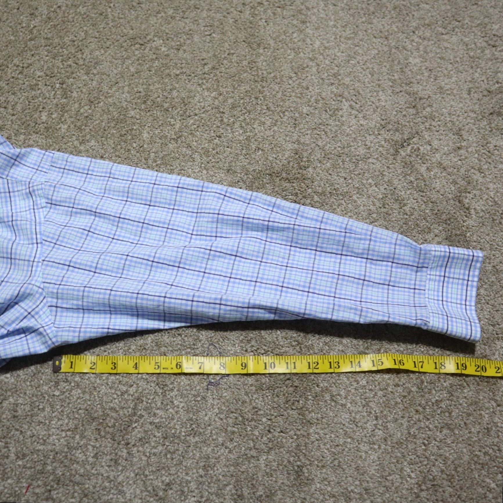 Club Room Club Room Shirt Men 16.5 32/33 Blue Checkered Button-Down Long Sleeve Cotton Blends Plaid Stretch Regular Size US L / EU 52-54 / 3 - 7 Thumbnail