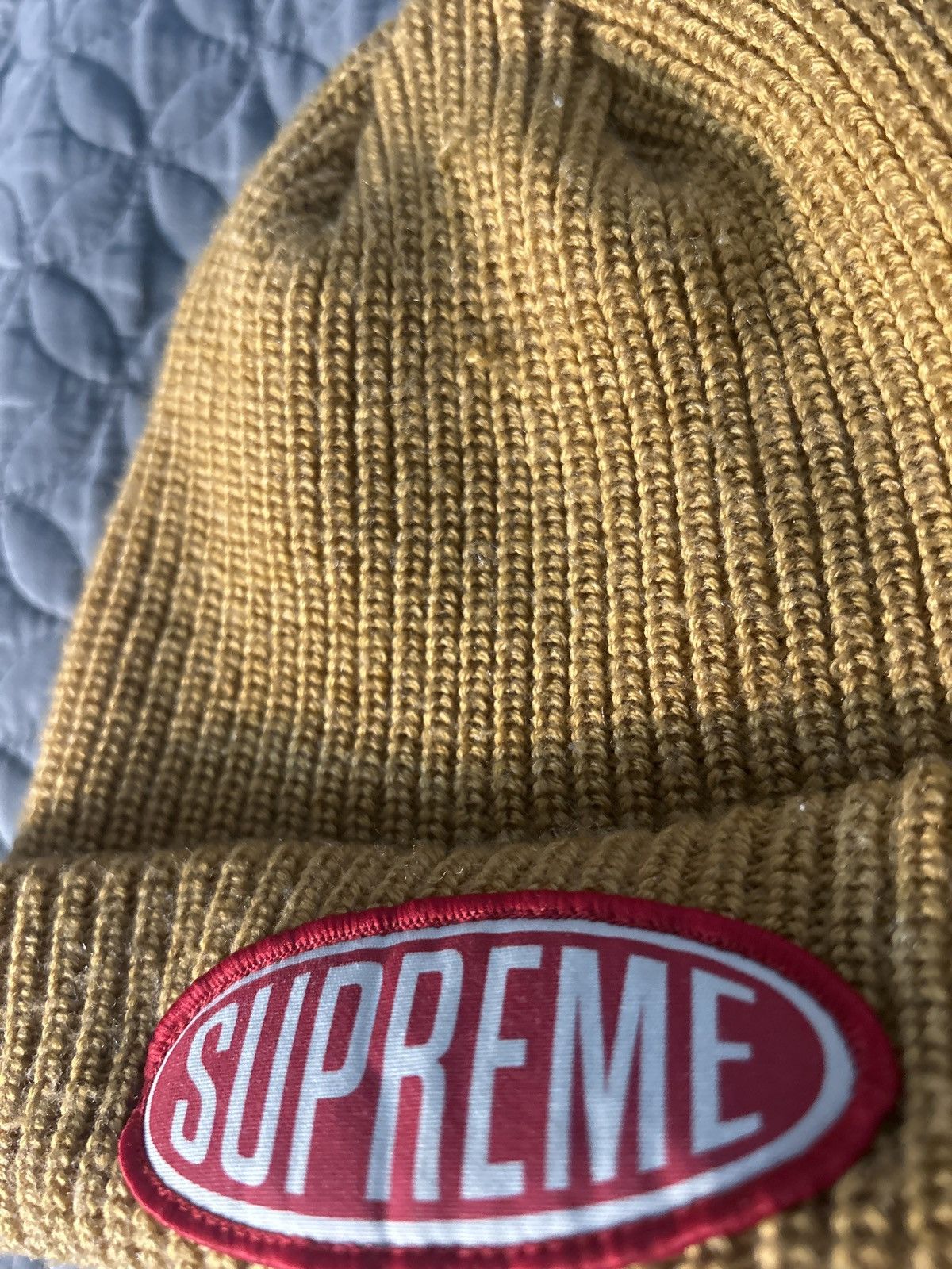 Supreme Supreme Oval Patch Beanie Gold Size ONE SIZE - 5 Thumbnail