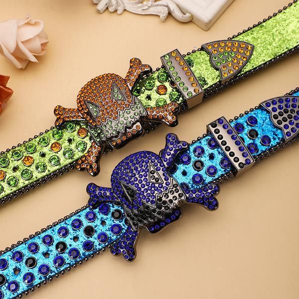 Designer Crazy Vintage Belt Riveted Belts Menswear Accessories Size ONE SIZE - 1 Thumbnail