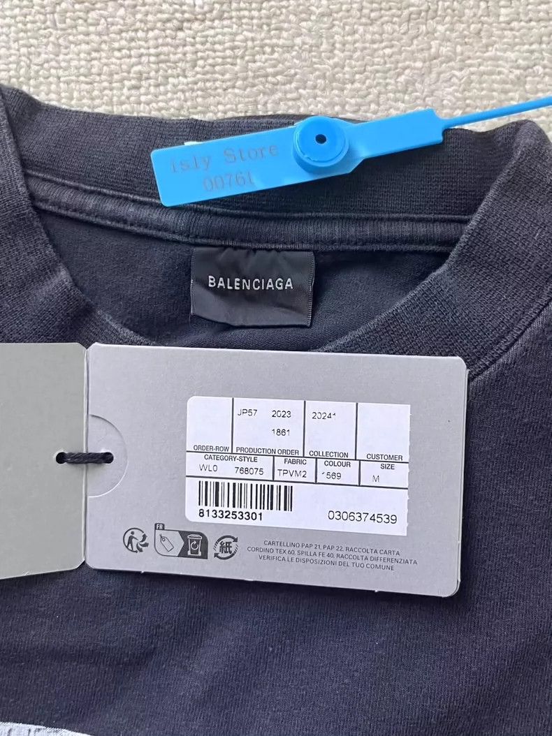 Balenciaga Balenciaga Monogrammed crewneck short sleeve regular T-shi Size M / US 6-8 / IT 42-44 - 4 Thumbnail