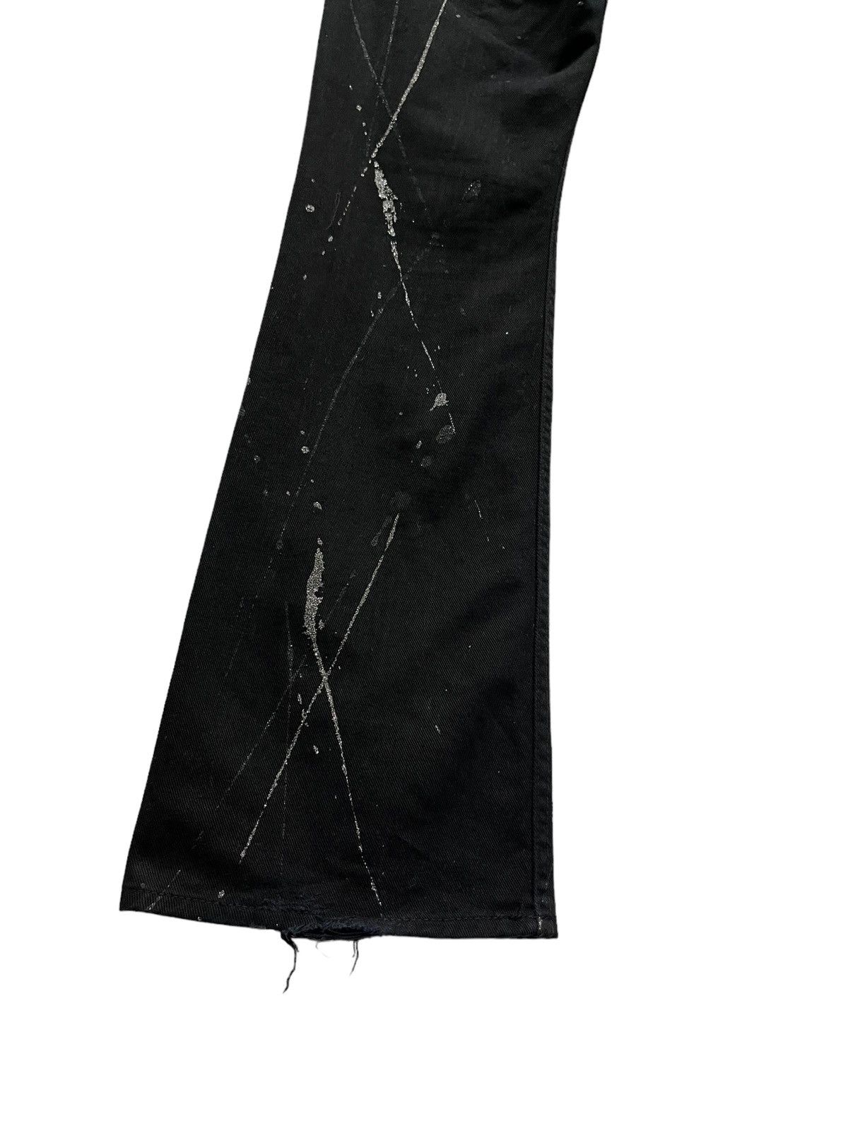 FLARE🔥SORRIDERE Glitter Splash Union Jack Punk Gothic Denim