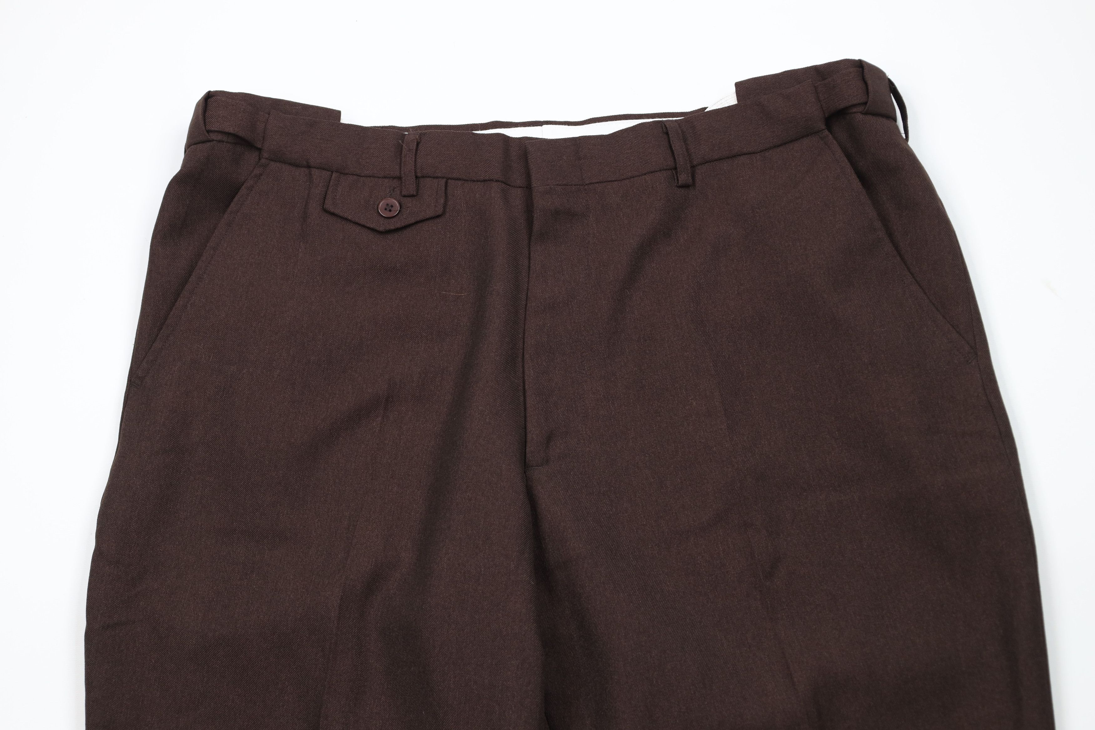 Vintage Vintage 90s Streetwear Wide Leg Chino Pants Brown Polyester Size US 40 / EU 56 - 2 Thumbnail