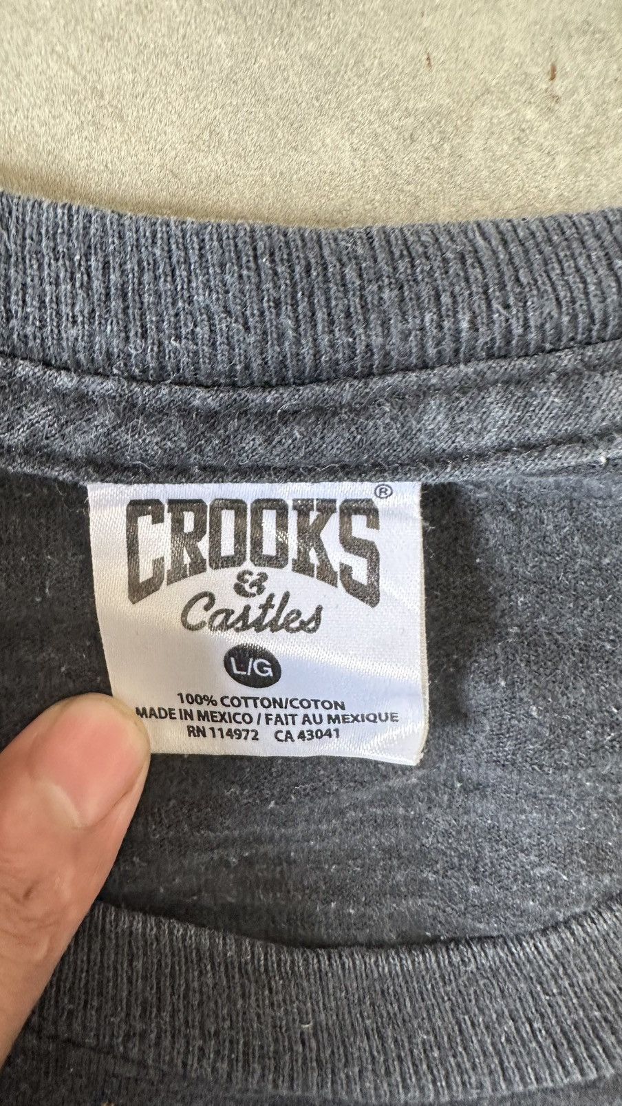 Crooks & Castles VINTAGE CROOKS AND CASTLES THE INFAMOUS WELL FADED TEE Size US L / EU 52-54 / 3 - 4 Thumbnail