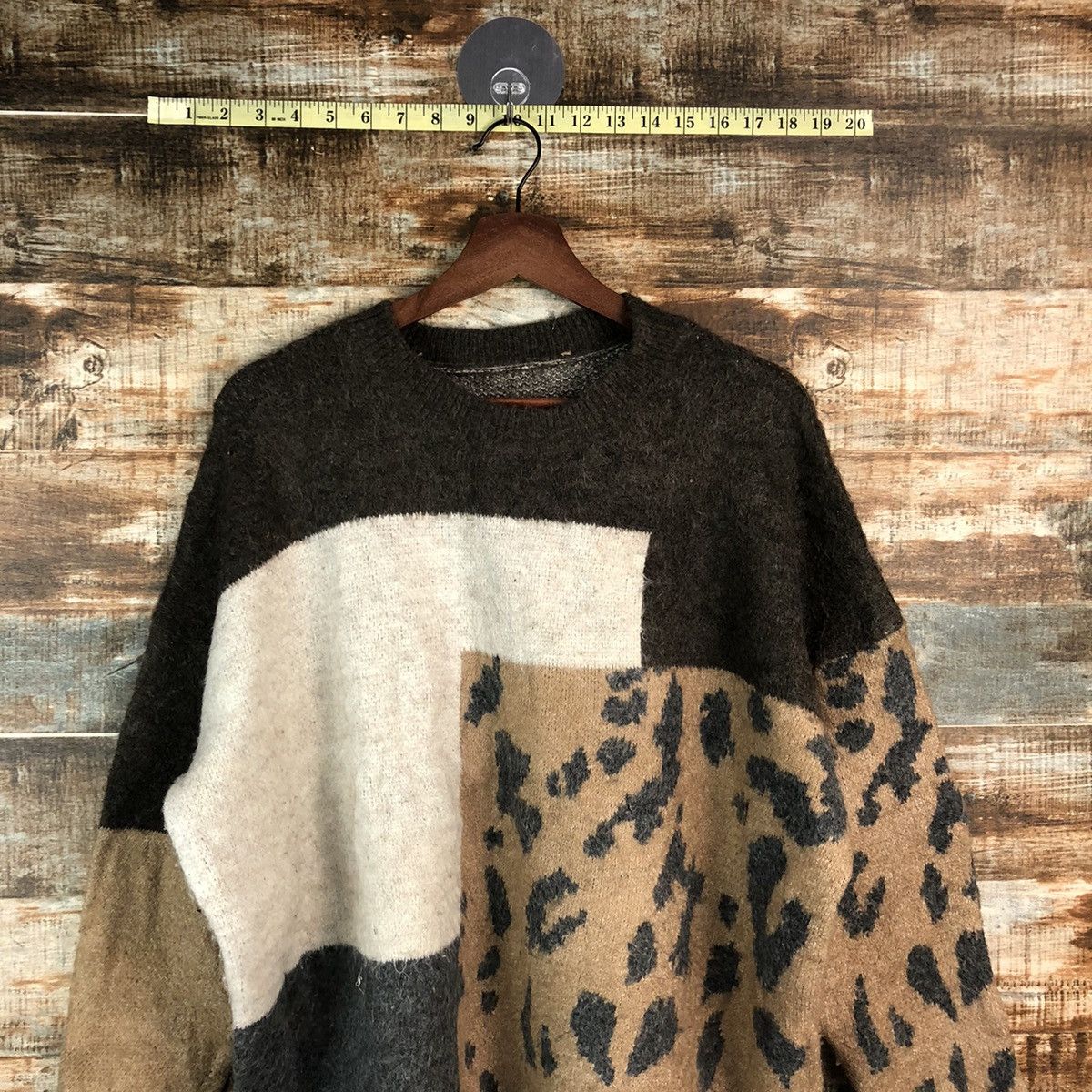 DL Japan patchwork cheetah Brown Knitwear #C656
