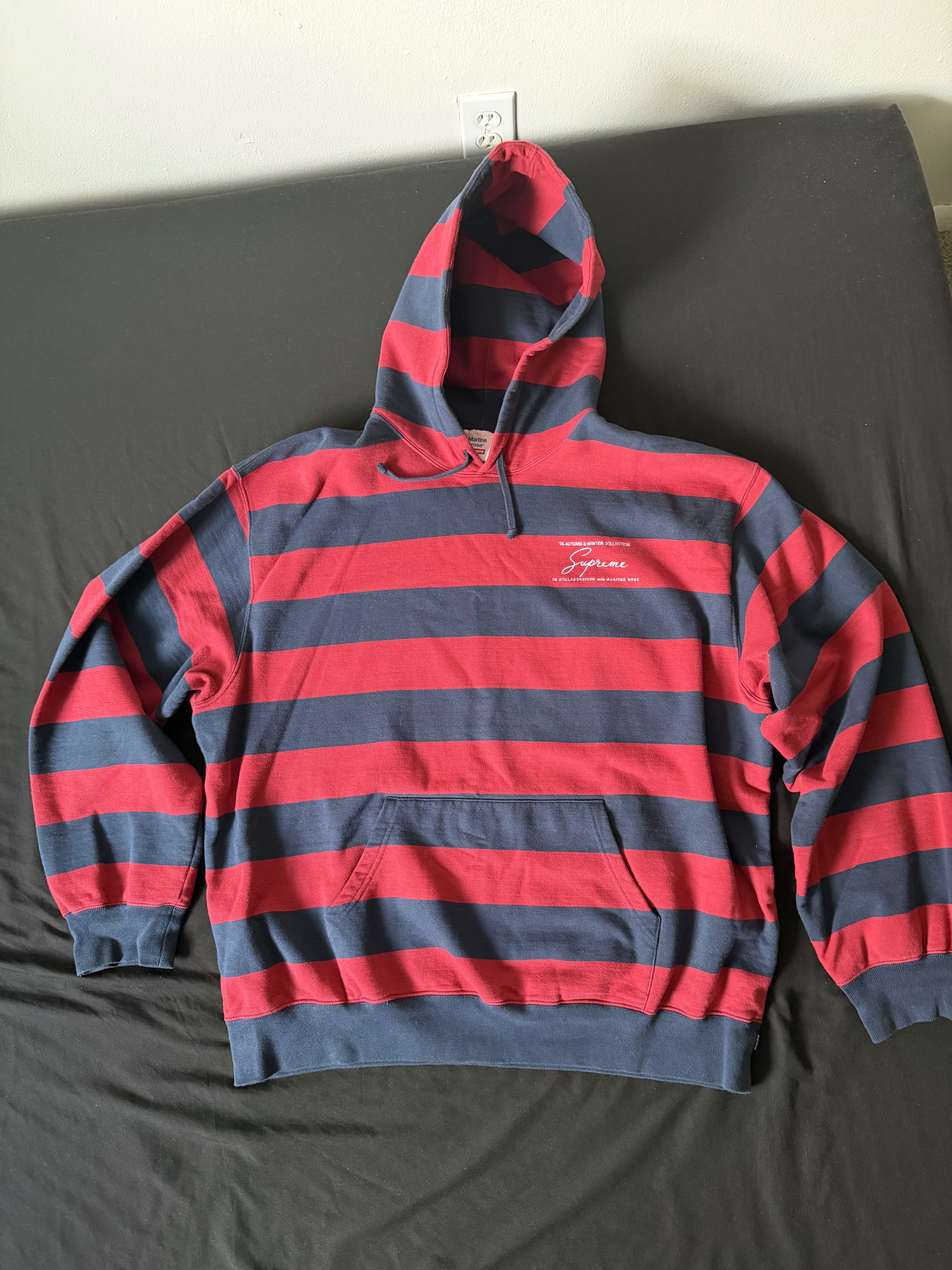 Supreme Supreme x Martine Rose Hooded Sweatshirt 'Stripe Size US XL / EU 56 / 4 - 1 Thumbnail