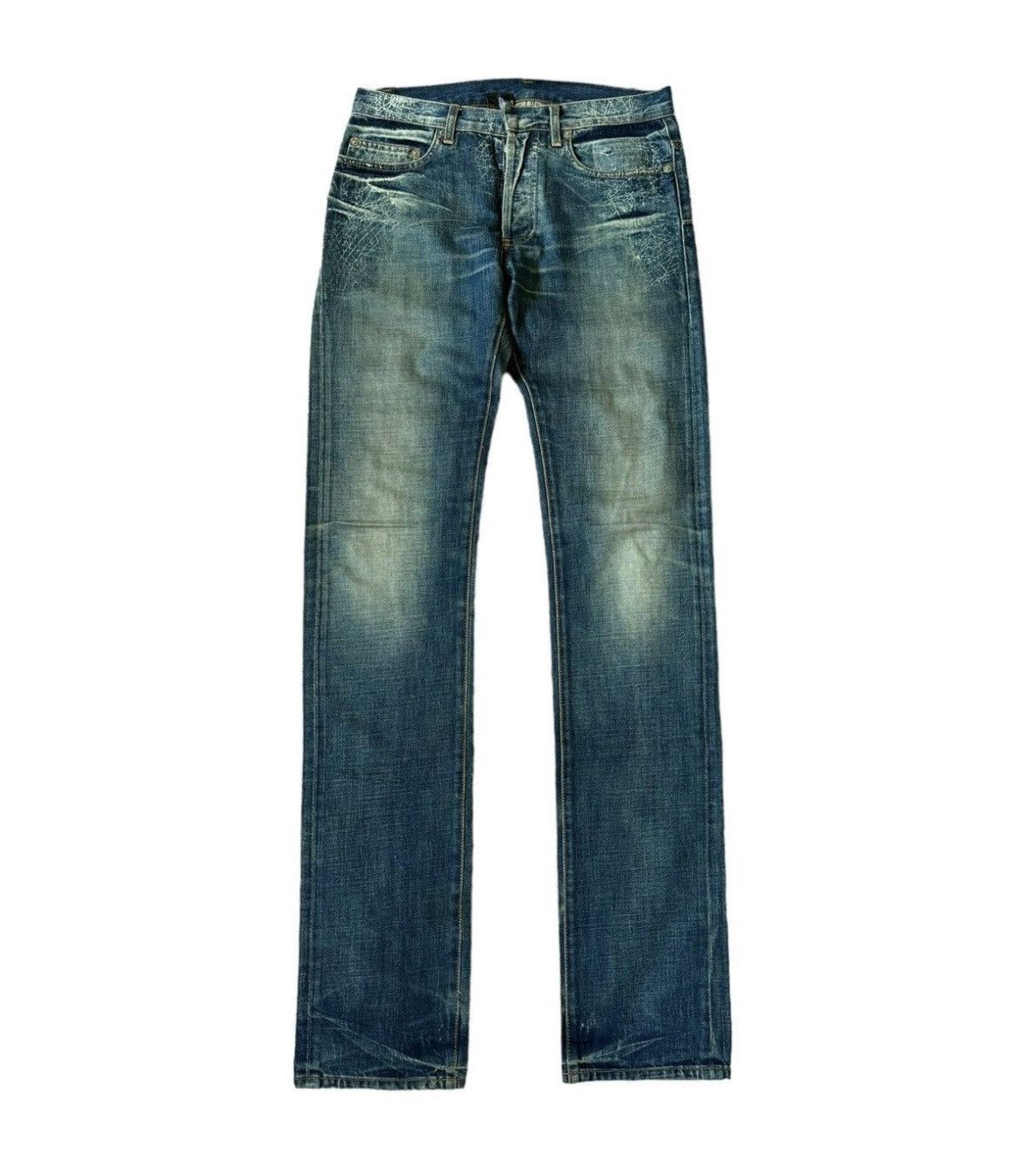 image of Dior Homme Ss07 Spider Web Denim in Blue, Men's (Size 31)