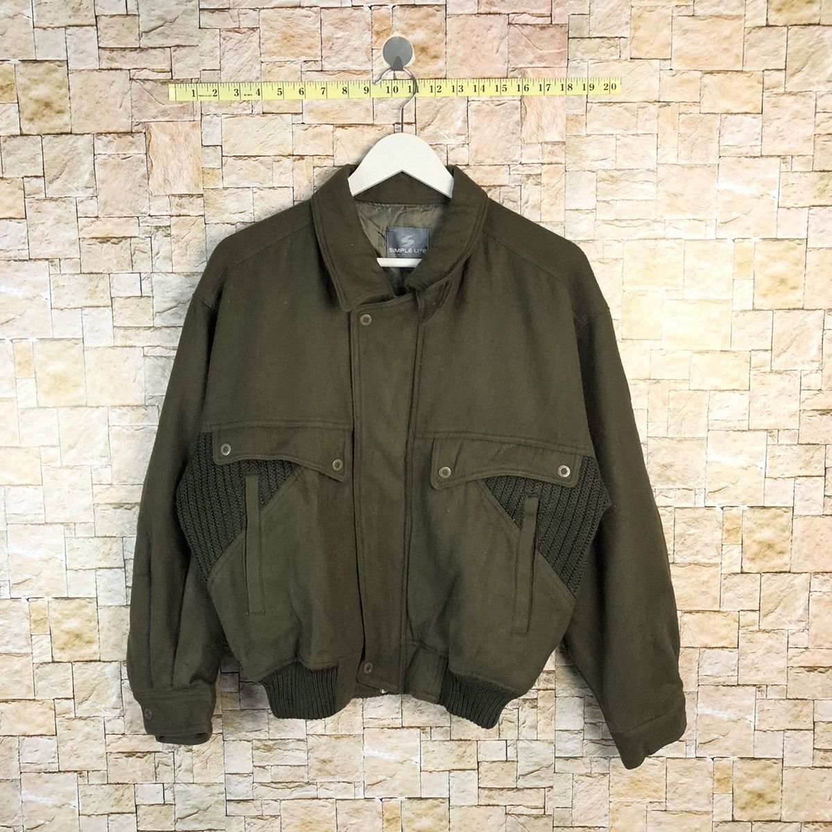 Japanese Brand Simple Life Green Bombers Jacket #A883 Size US S / EU 44-46 / 1 - 1 Thumbnail