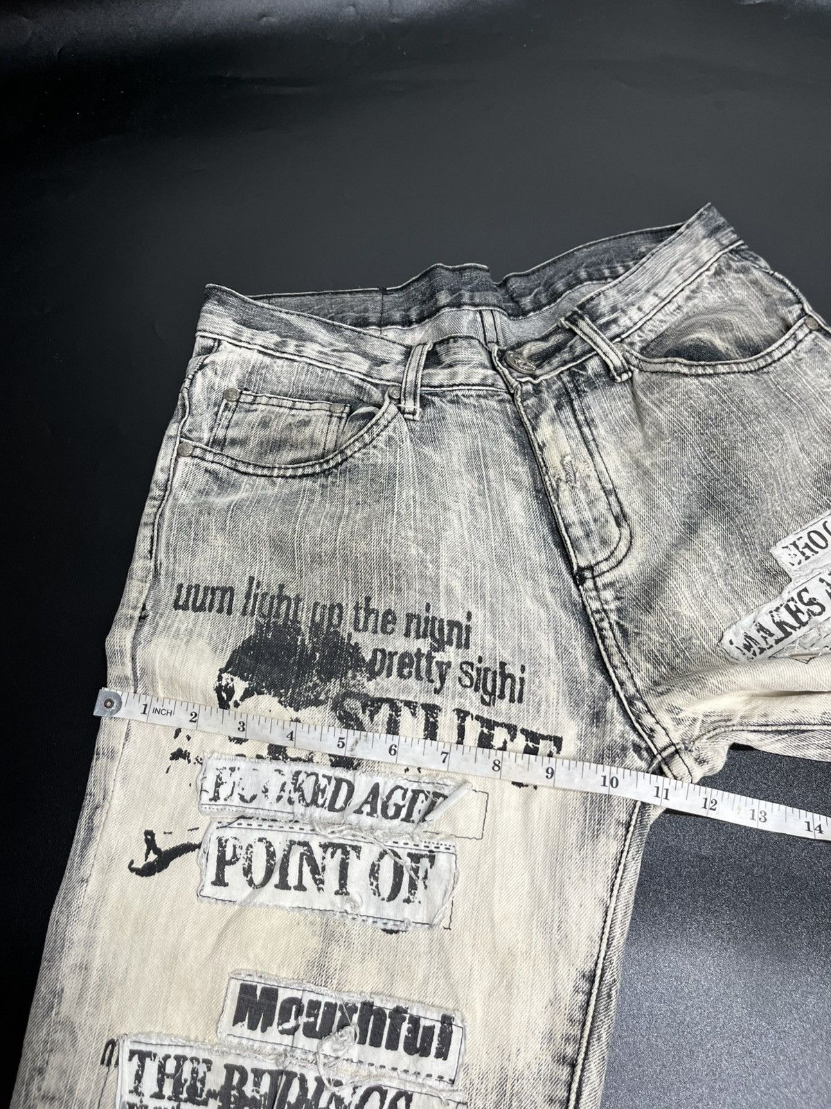 If Six Was Nine × Japanese Brand × Le Grande Bleu (L.G.B.) Japanese Bernings Sho Poem skulls punk Size US 31 - 13 Thumbnail