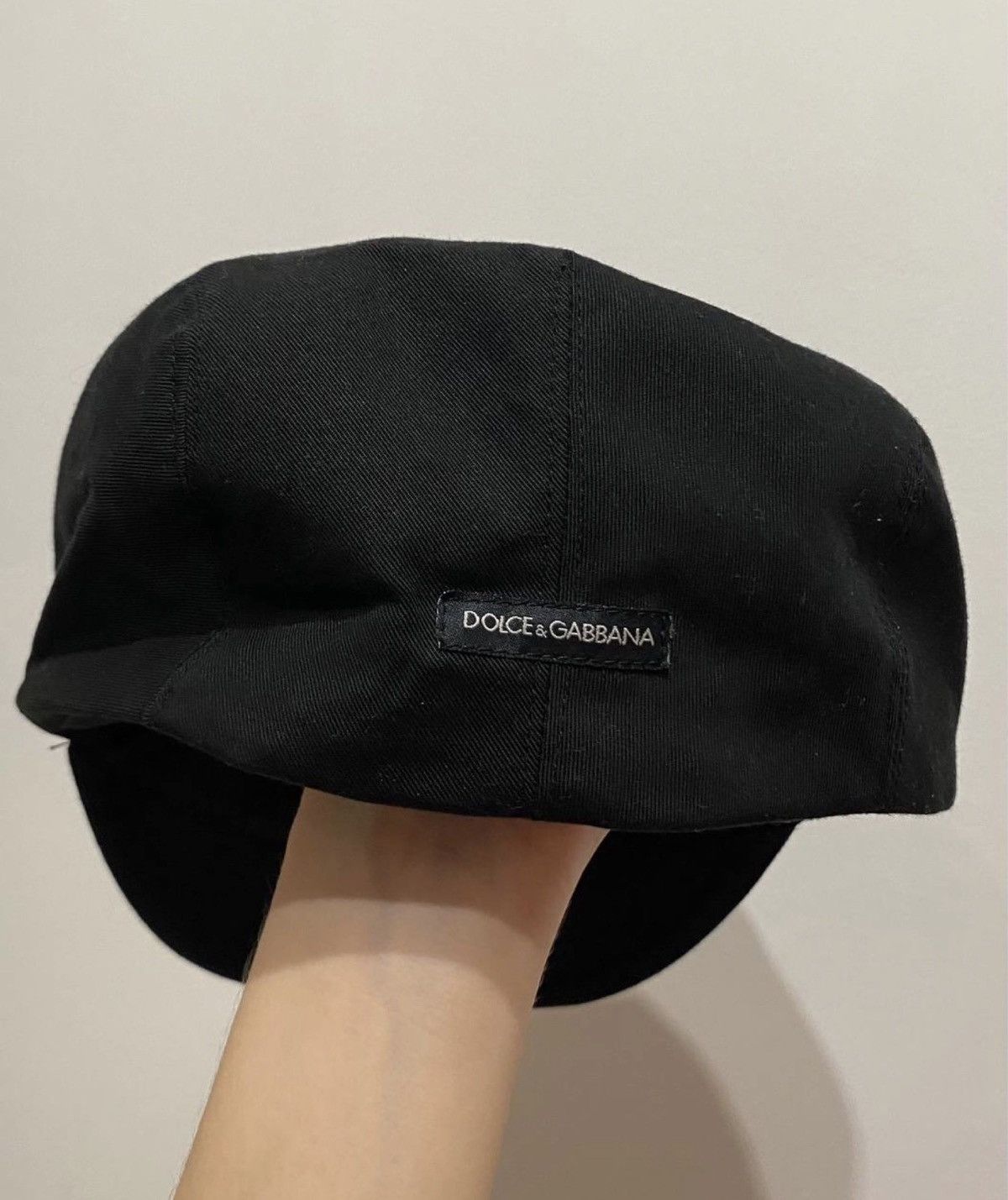 Dolce & Gabbana DOLCE & GABBANA SS 2003 Newsboy Cap Hat Leopard Lining Black Size ONE SIZE - 4 Thumbnail
