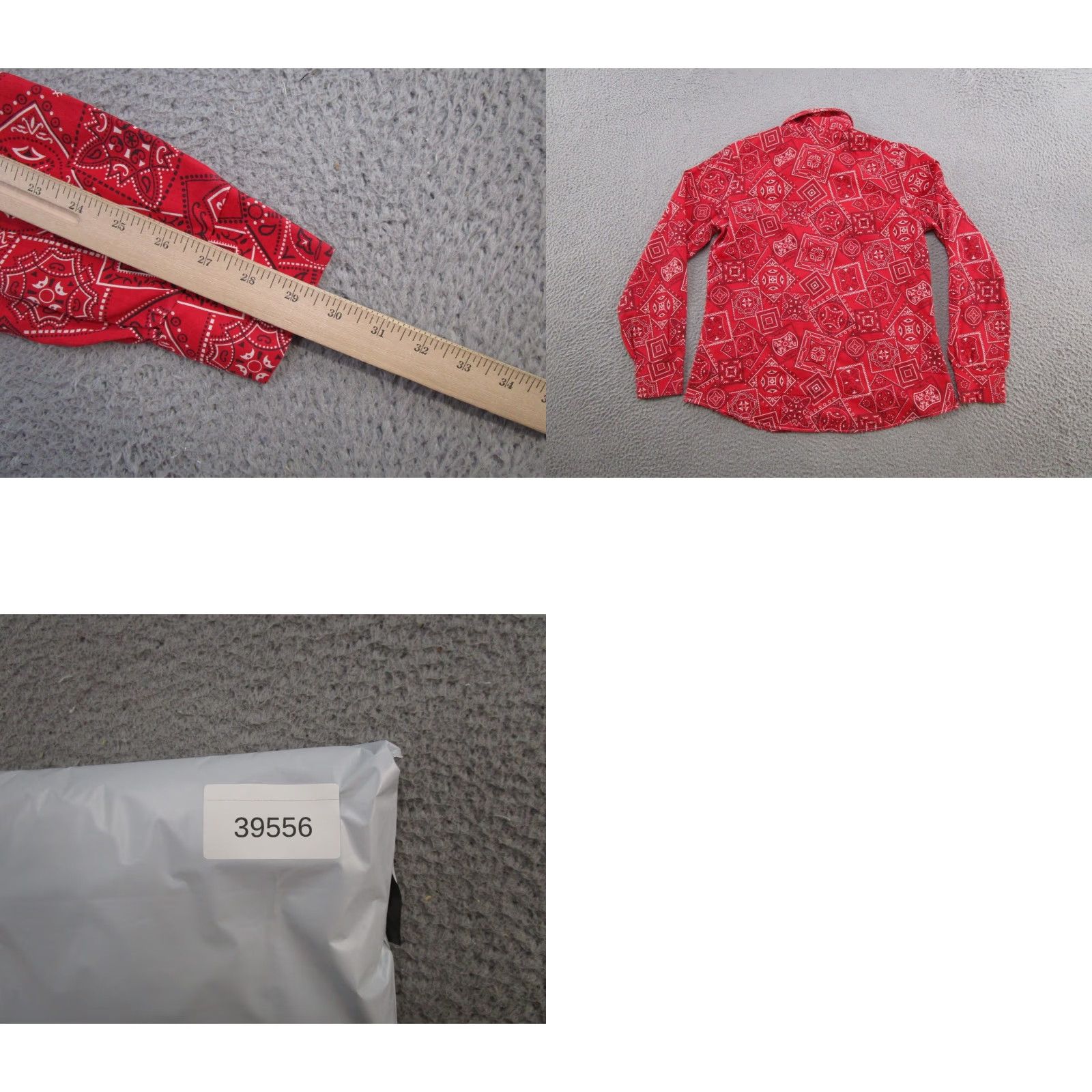 Vintage VINTAGE Durable Paisley Shirt Button-Down 70s 80s Long Sleeve Red 38 Men Shirt Retro Mens Size US M / EU 48-50 / 2 - 8 Thumbnail