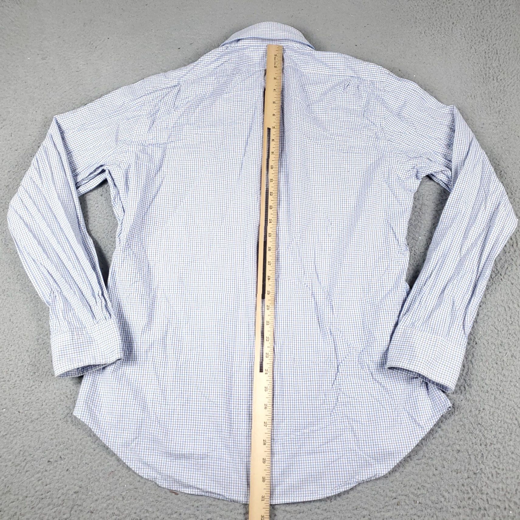 Ralph Lauren Ralph Lauren Dress Shirt Mens 16 Blue Check Long Sleeve Button-Down Size 42R - 3 Thumbnail