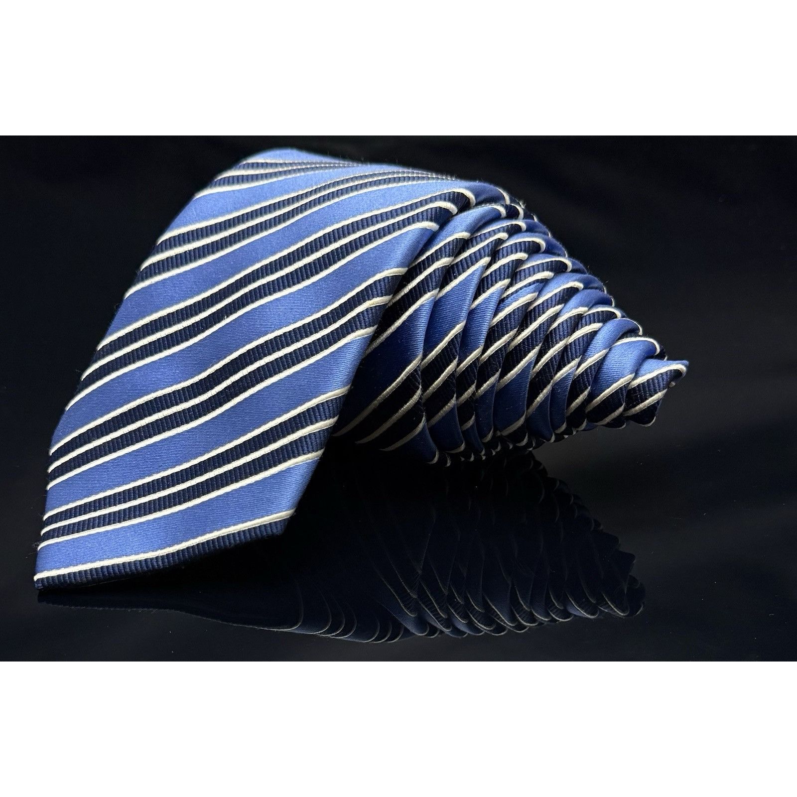 Donald Trump Donald J. Trump Men’s Tie Blue Striped Width 3” Length 60” Size ONE SIZE - 5 Thumbnail