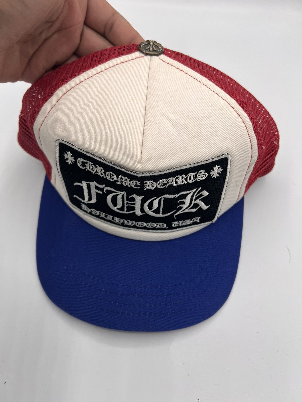 Chrome Hearts Chrome Hearts Red/White/Blue Trucker Hat Size ONE SIZE - 2 Thumbnail