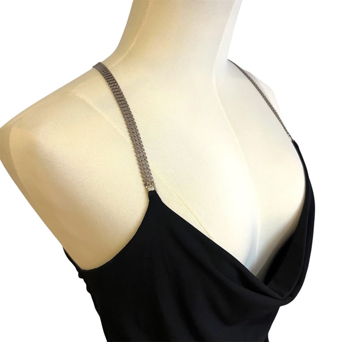 plein sud Vintage Plein Sud cowl neck top with silver chain detail Size S / US 4 / IT 40 - 6 Thumbnail