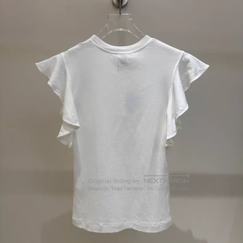 Louis Vuitton Louis Vuitton By The Pool White Ruffle Sleeve Monogrammed Size XS / US 0-2 / IT 36-38 - 5 Thumbnail