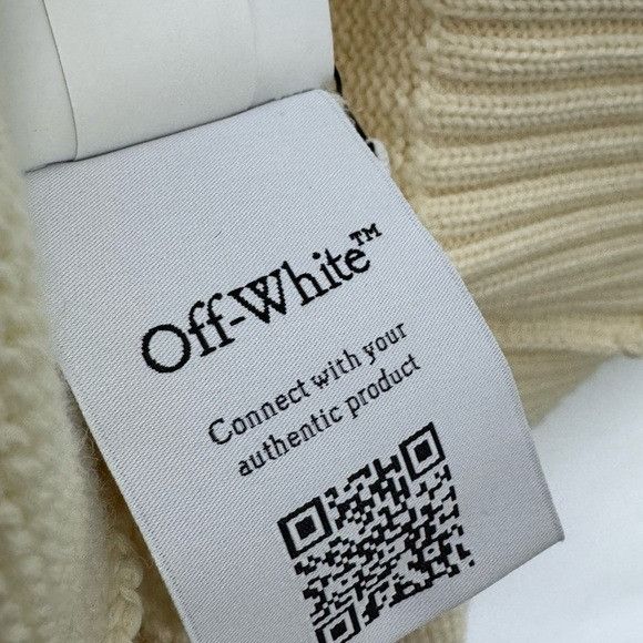 Off-White Off-White Crewneck Diagonal Stripe Jumper Beige Men’s Size L Size US L / EU 52-54 / 3 - 9 Thumbnail