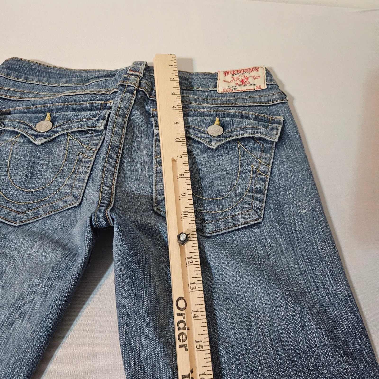True Religion True Religion Billy Flap Pockets Men Jeans Blue Denim 31x29 Size US 31 - 12 Thumbnail