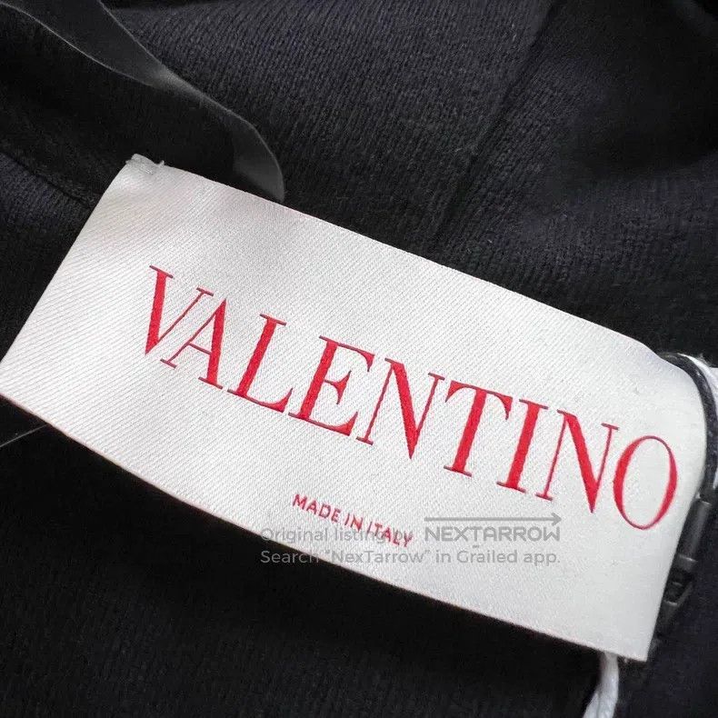 Valentino Valentino Black pattern logo print hoodie Size XXL / US 16-18 / IT 52-54 - 4 Thumbnail